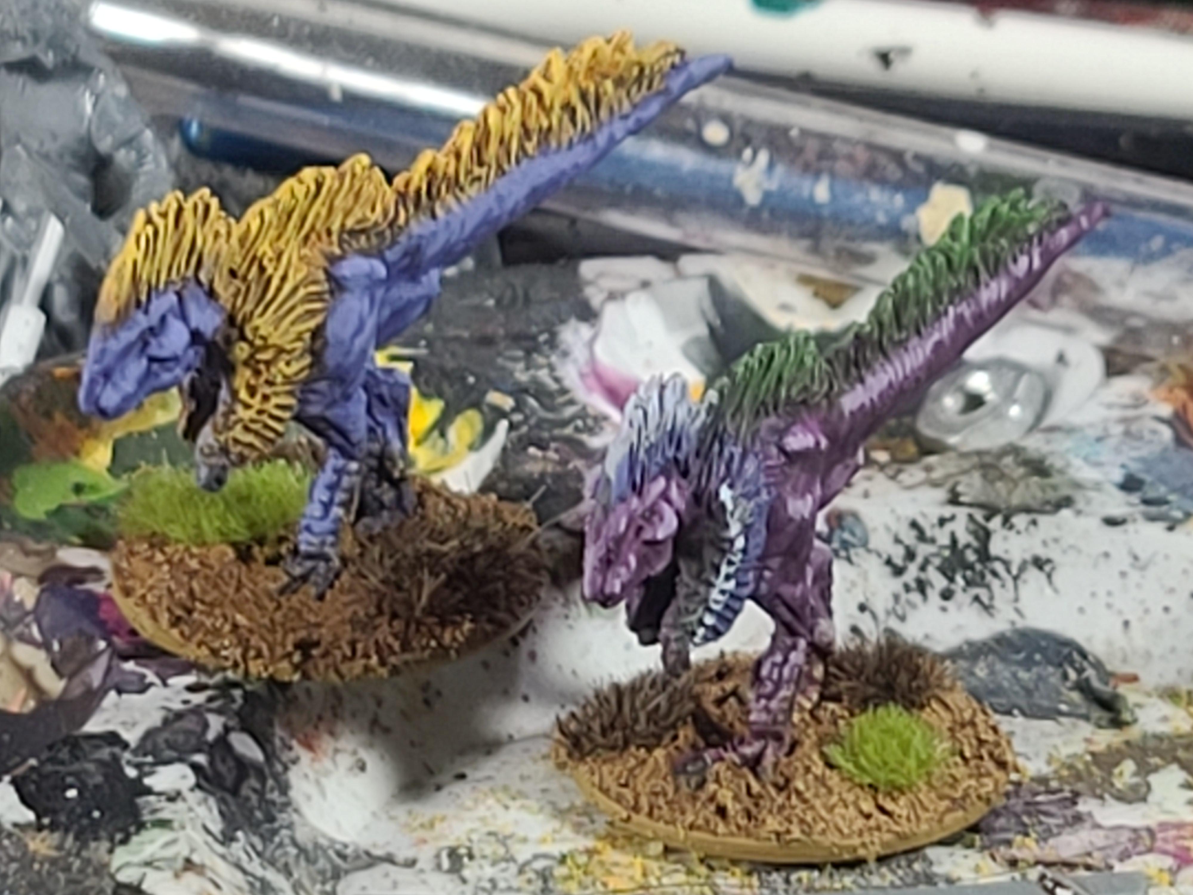 Acherson Miniatures, Dinosaur, Guanlong, Metal