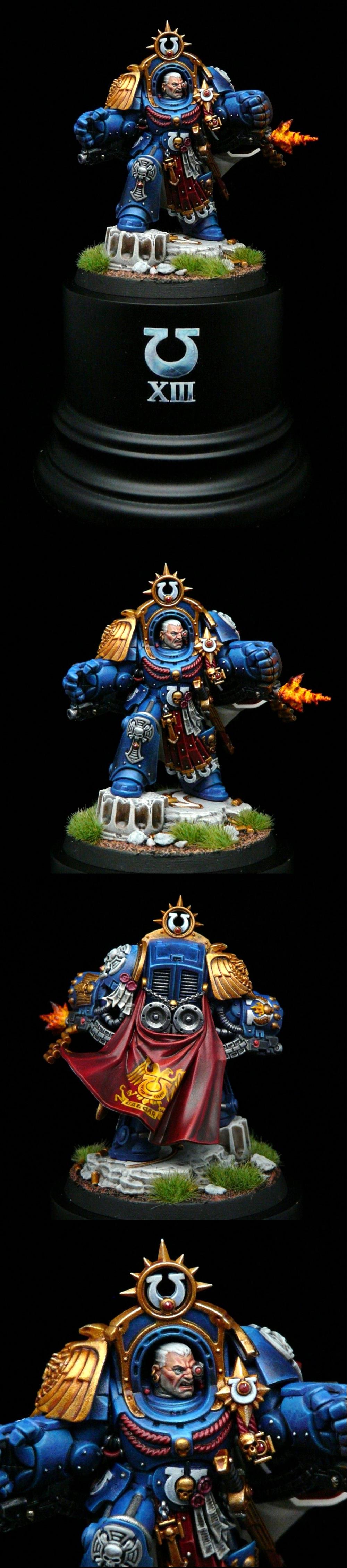 Adeptus Astartes, Antilochus Armour, Marneus Calgar, Primaris, Space Marines, Terminator Armor, Ultramarines