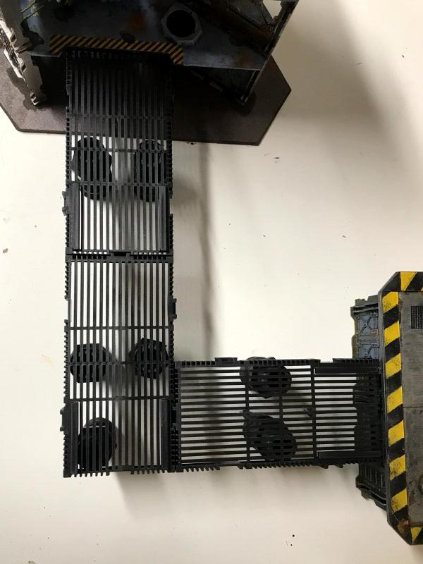Bridge L Shape, Painted, Scratch Build, Terrain, Warhammer 40,000
