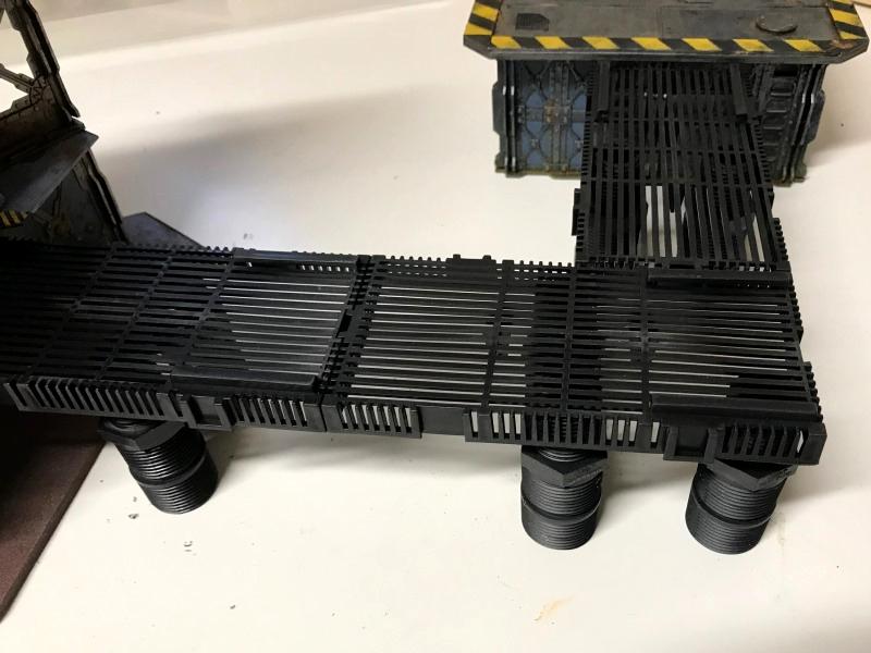 Bridge L Shape, Painted, Scratch Build, Terrain, Warhammer 40,000