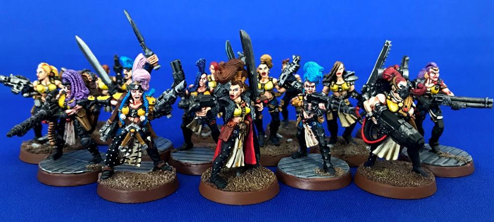 Escher, Metal, Necromunda, Painted, Painted Escher Gang