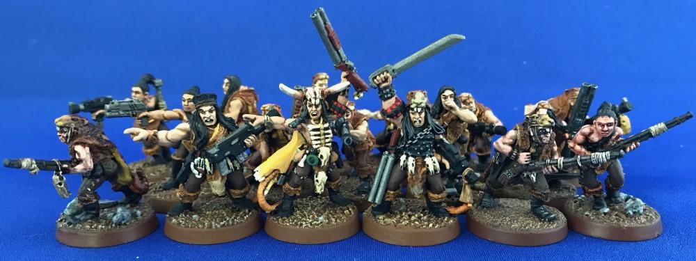 Metal, Necromunda, Outlanders, Painted, Ratskin Gang, Ratskins