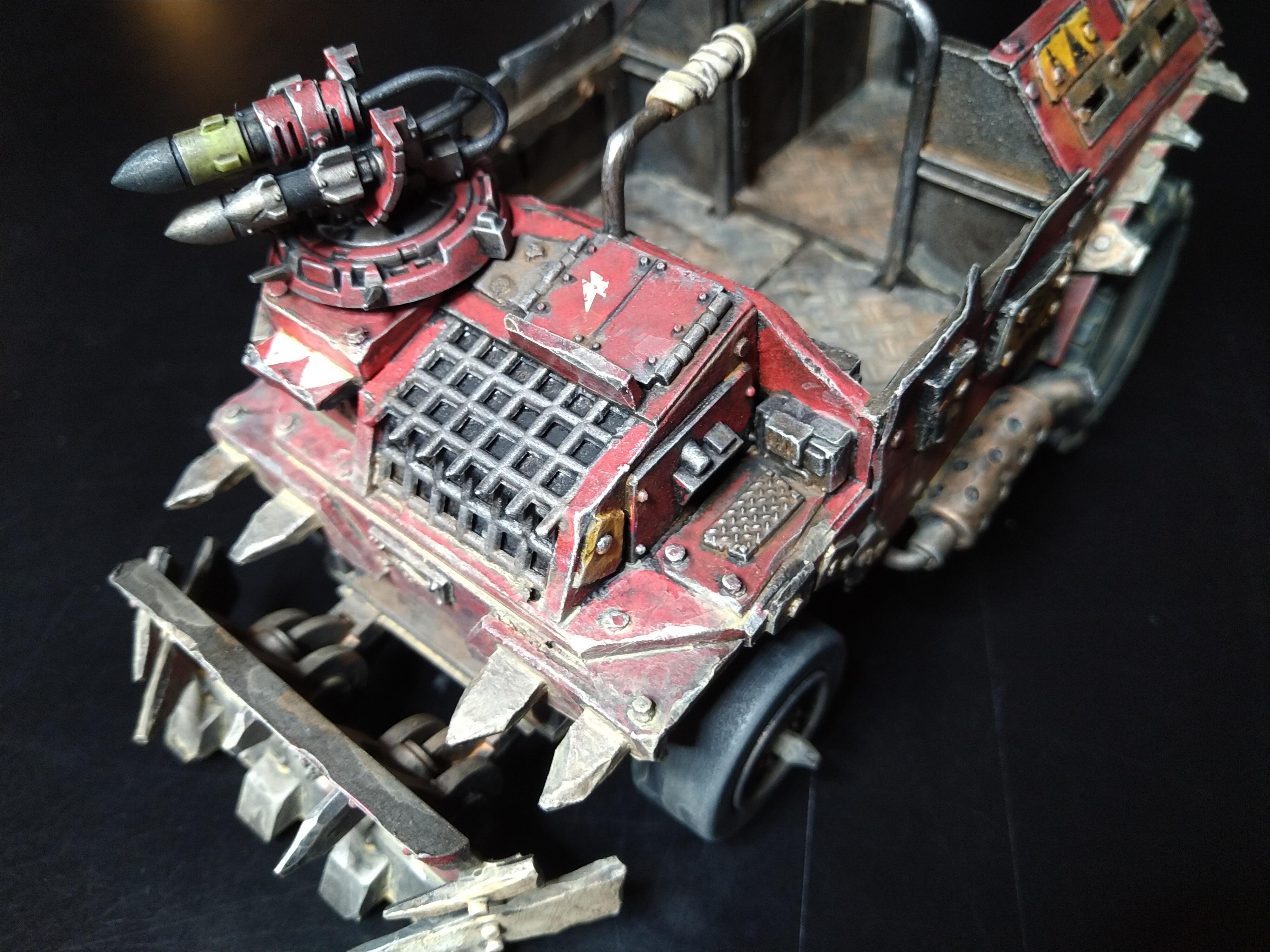 Opr, Orks, Red, Scratch Build, Trukk, Warhammer 40,000