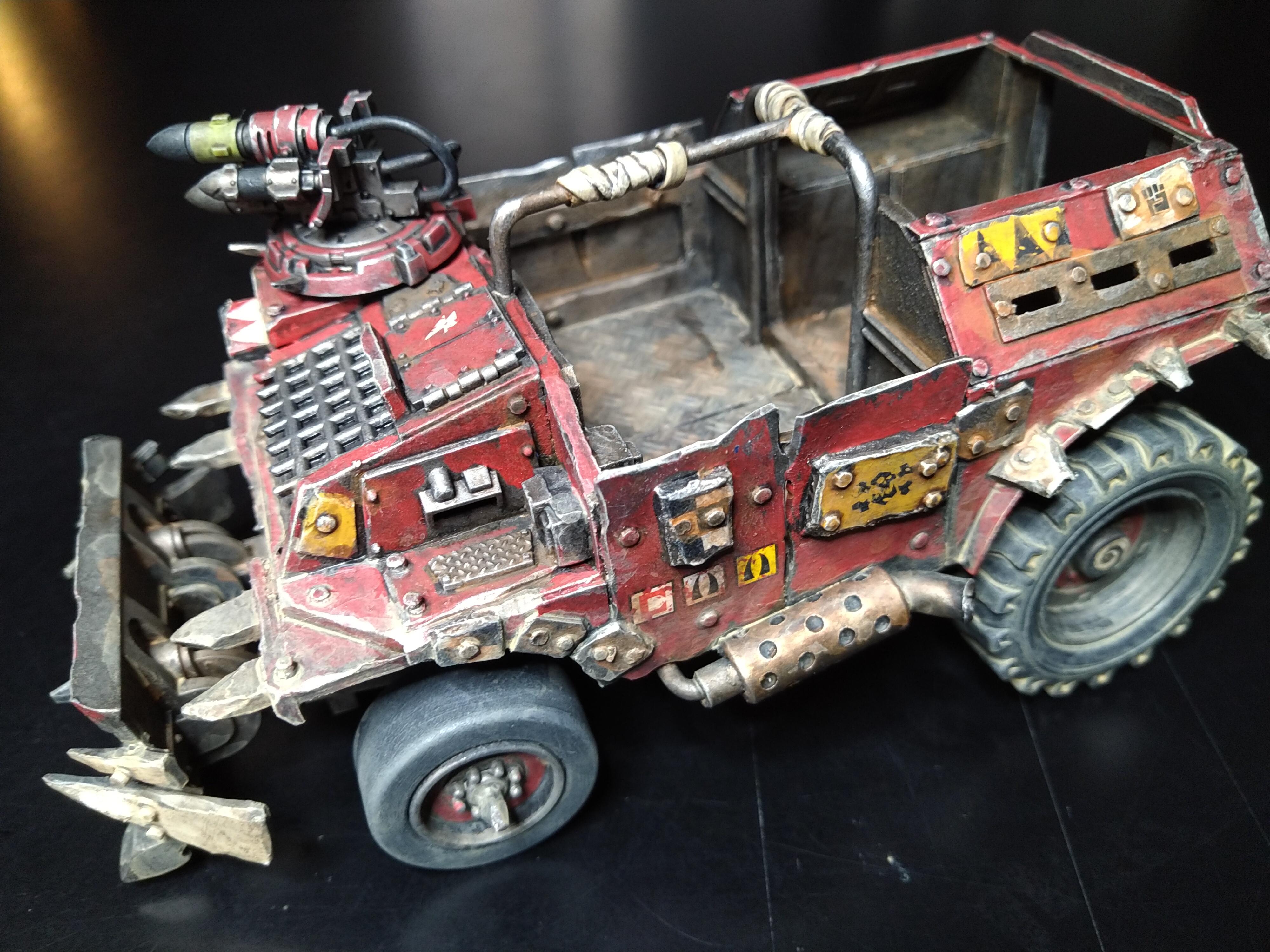 Opr, Orks, Red, Scratch Build, Trukk, Warhammer 40,000