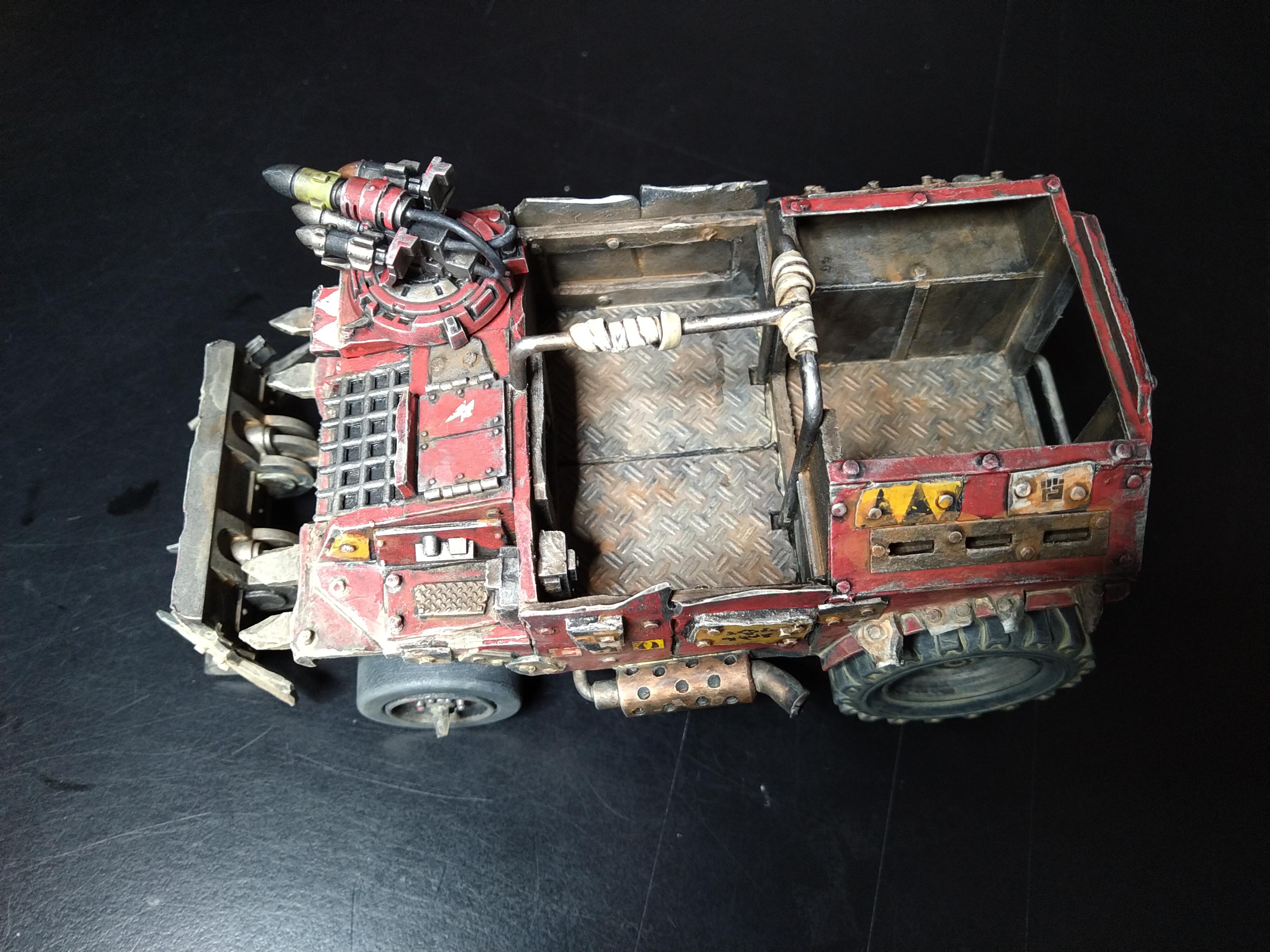 Opr, Orks, Red, Scratch Build, Trukk, Warhammer 40,000