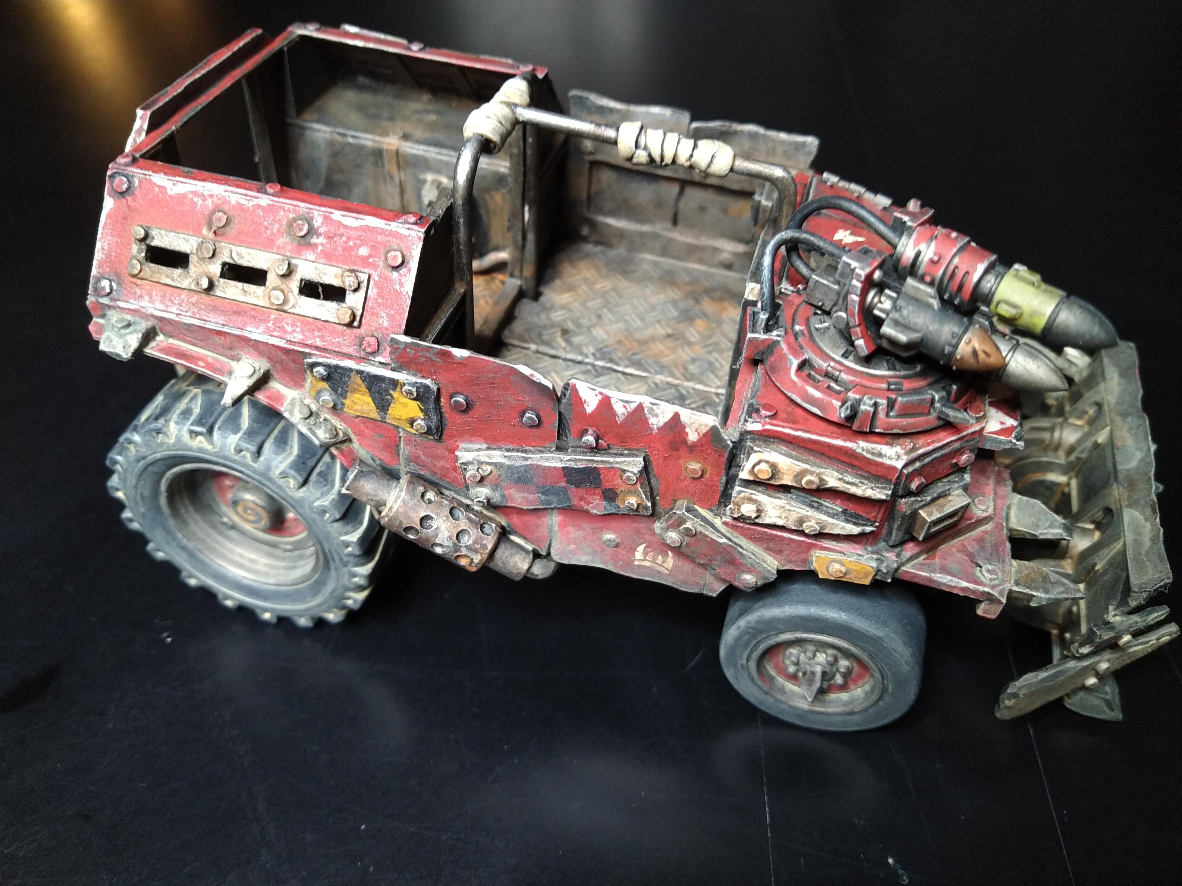 Opr, Orks, Red, Scratch Build, Trukk, Warhammer 40,000