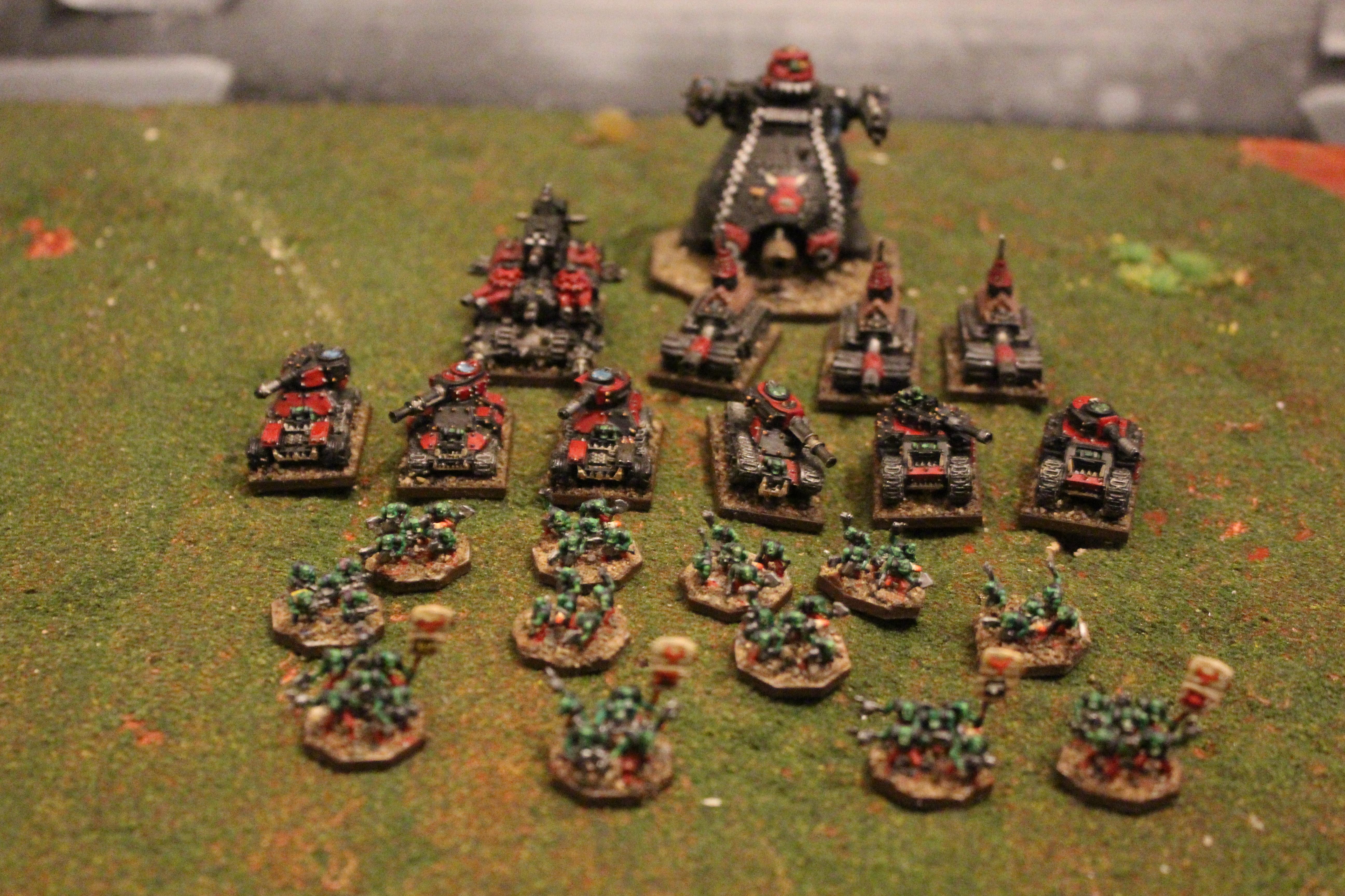 Battlewagons, Braincrusha, Epic, Goff, Goffs, Orks, Slasher Gargant, Space Marine 2nd Edition