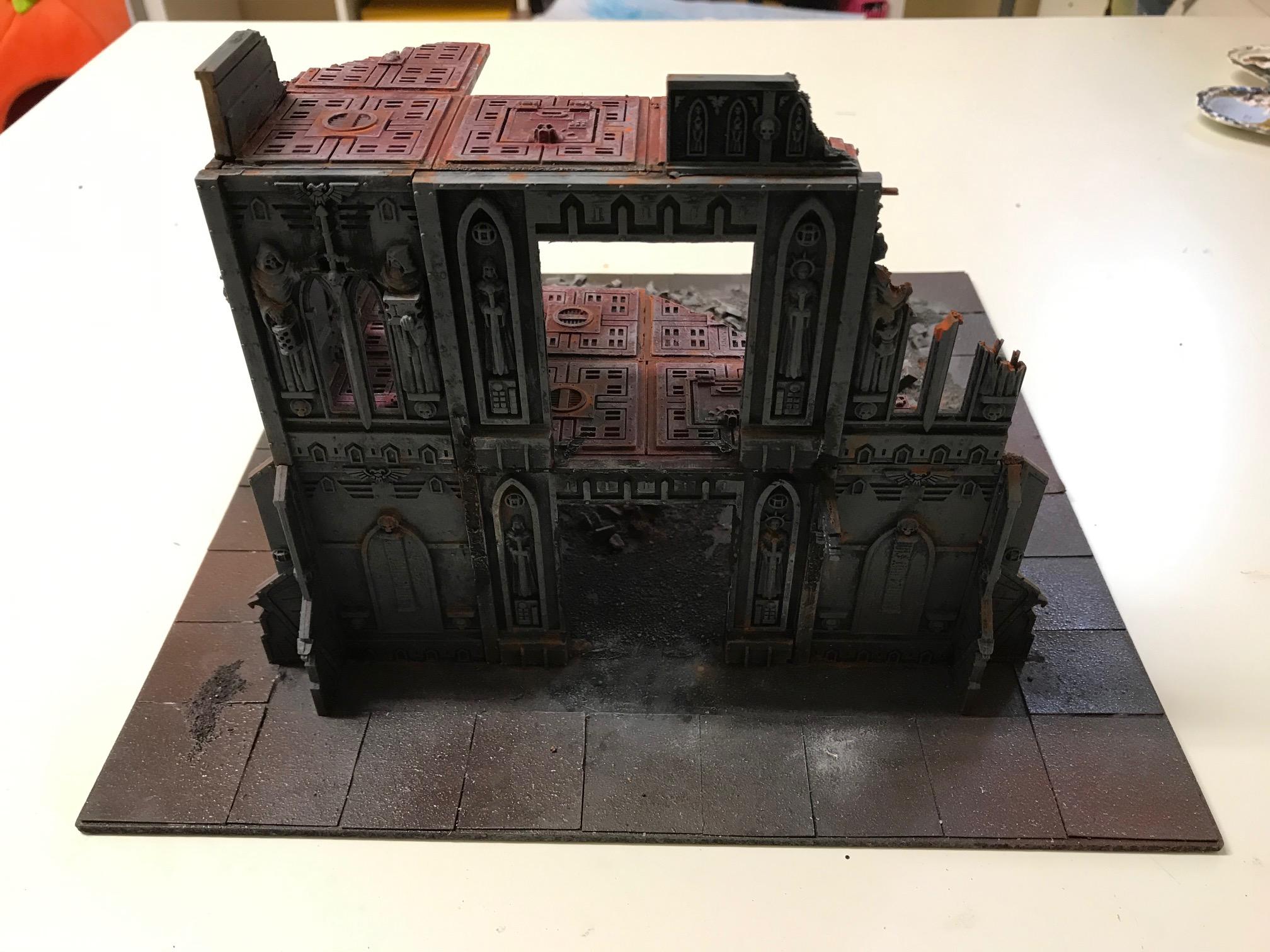 Battle Ruins, Necromunda, Painted, Scratch Build, Terrain