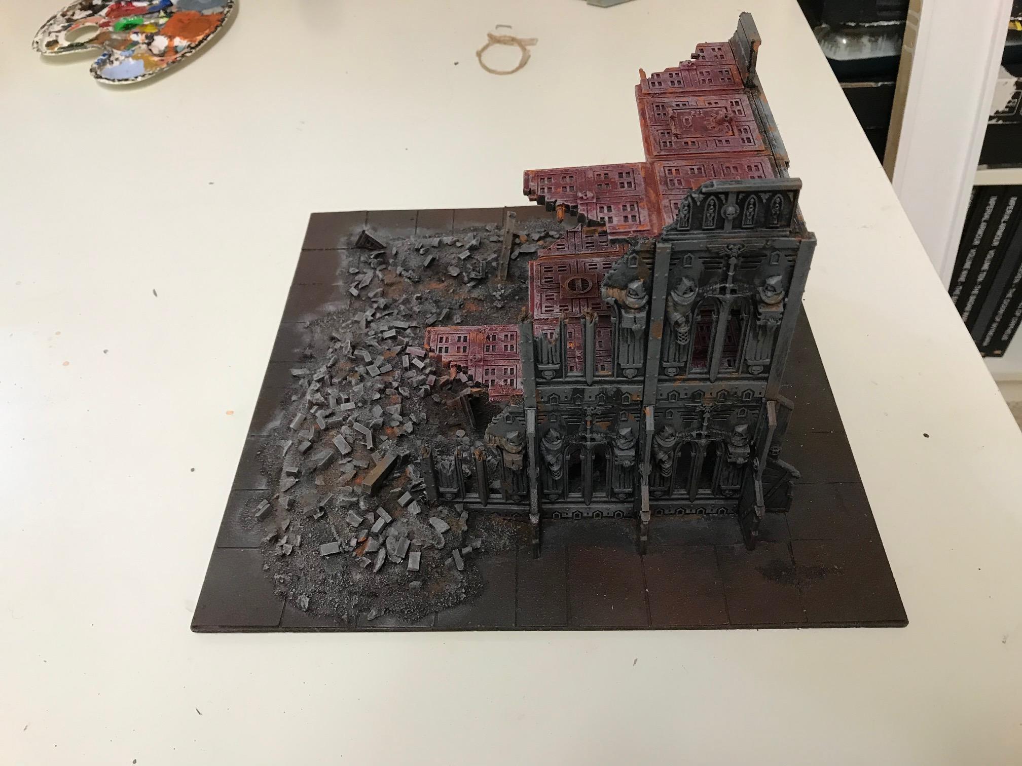 Battle Ruins, Necromunda, Painted, Scratch Build, Terrain