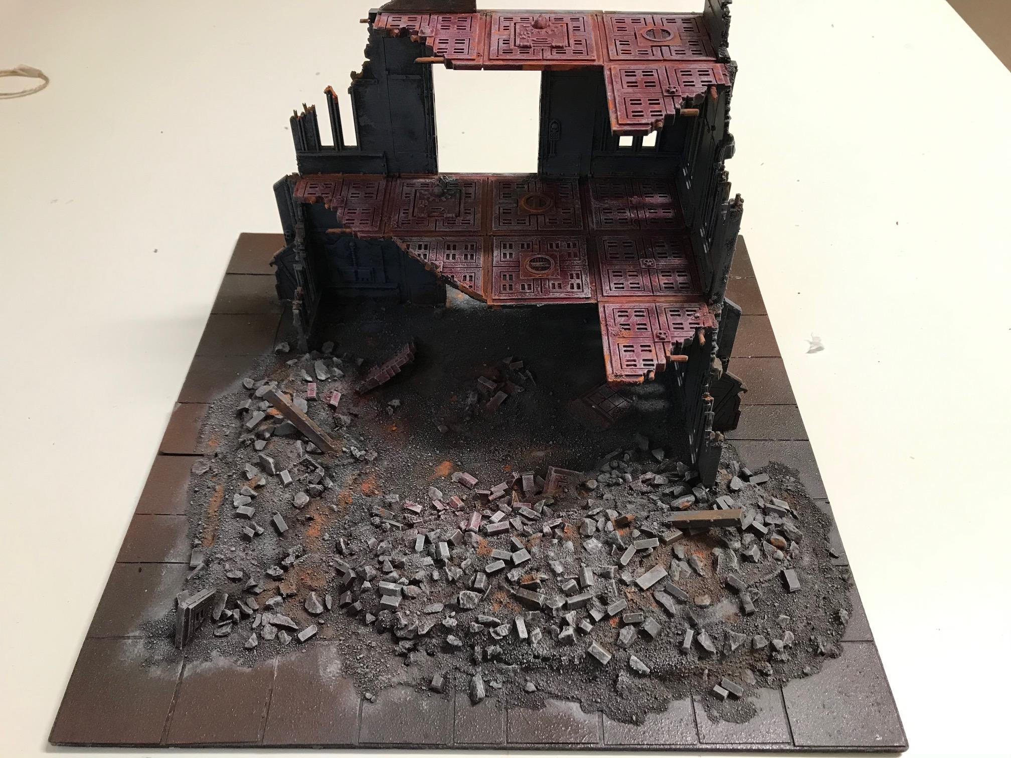 Battle Ruins, Necromunda, Painted, Scratch Build, Terrain