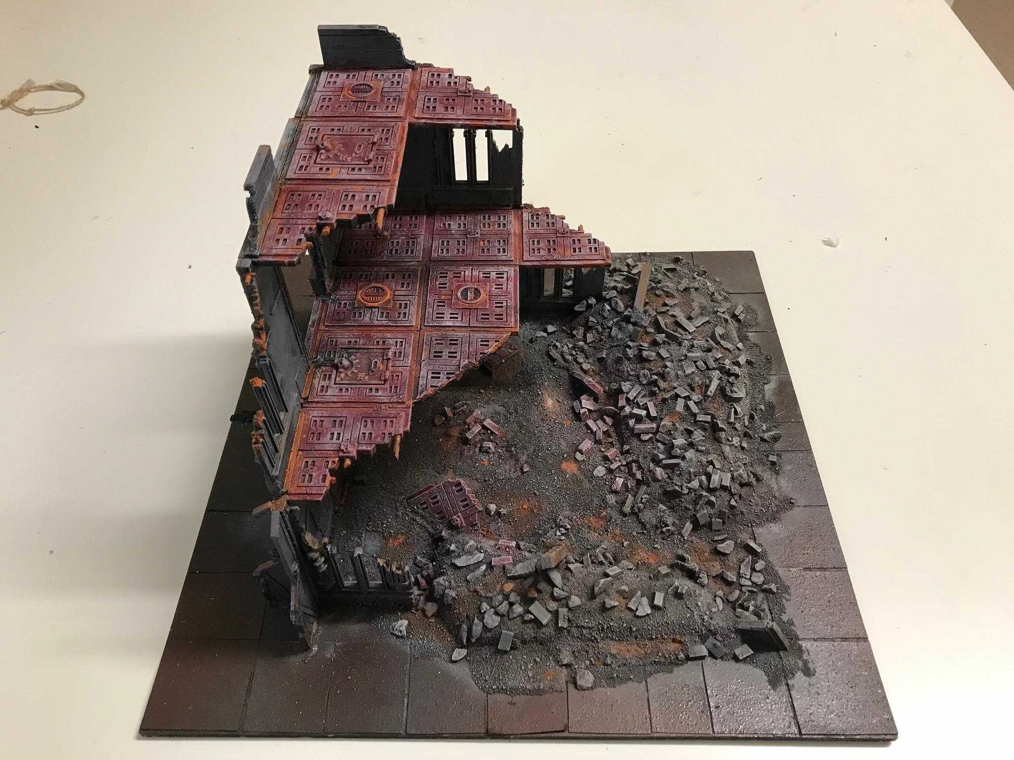 Battle Ruins, Necromunda, Painted, Scratch Build, Terrain
