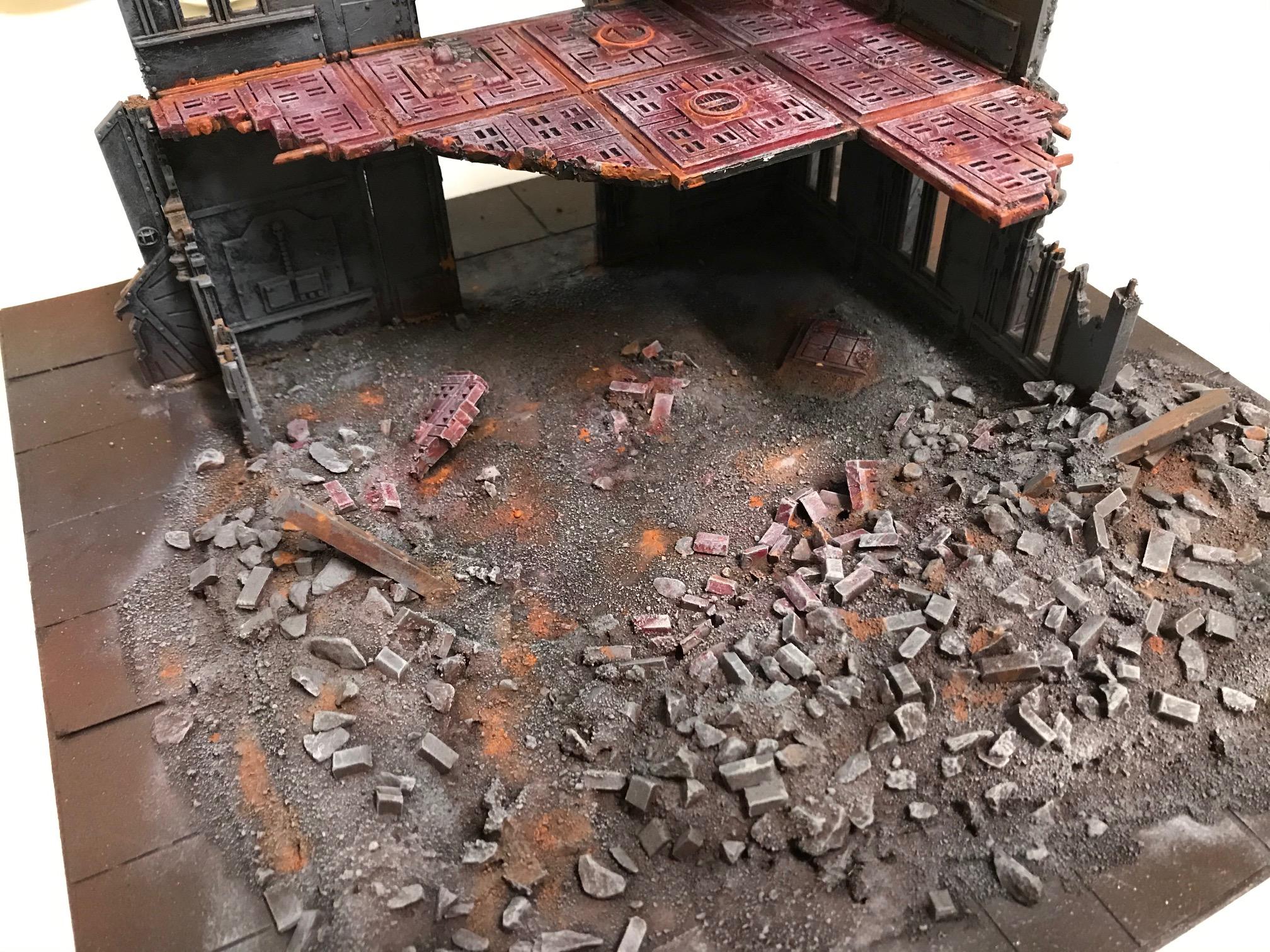Battle Ruins, Necromunda, Painted, Scratch Build, Terrain