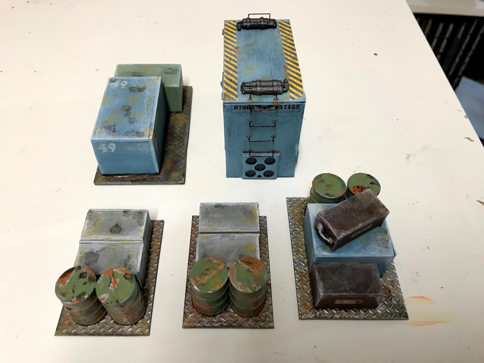 Necromunda, Painted, Scatter Terrain, Scratch Build, Terrain
