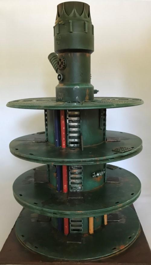 Necromunda, Painted, Scratch Build, Spool Tower, Terrain
