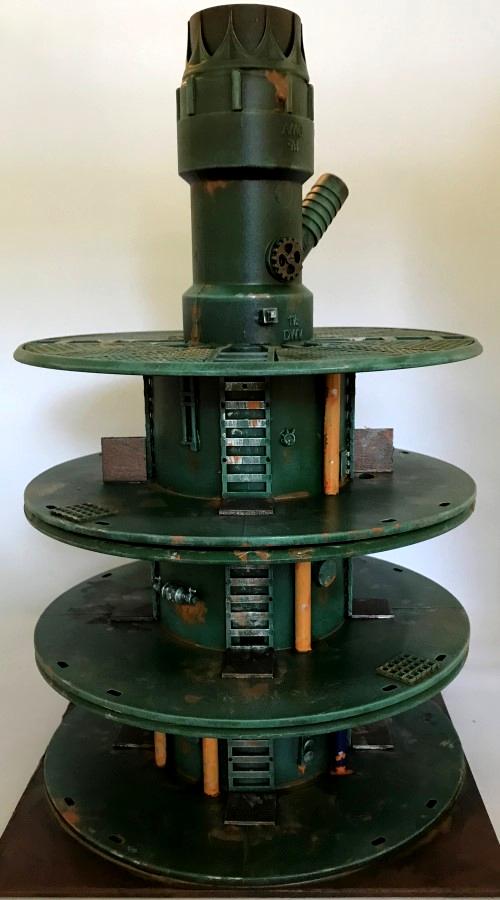 Necromunda, Painted, Scratch Build, Spool Tower, Terrain