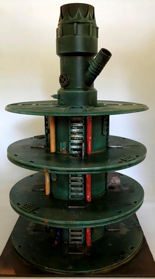 Necromunda, Painted, Scratch Build, Spool Tower, Terrain