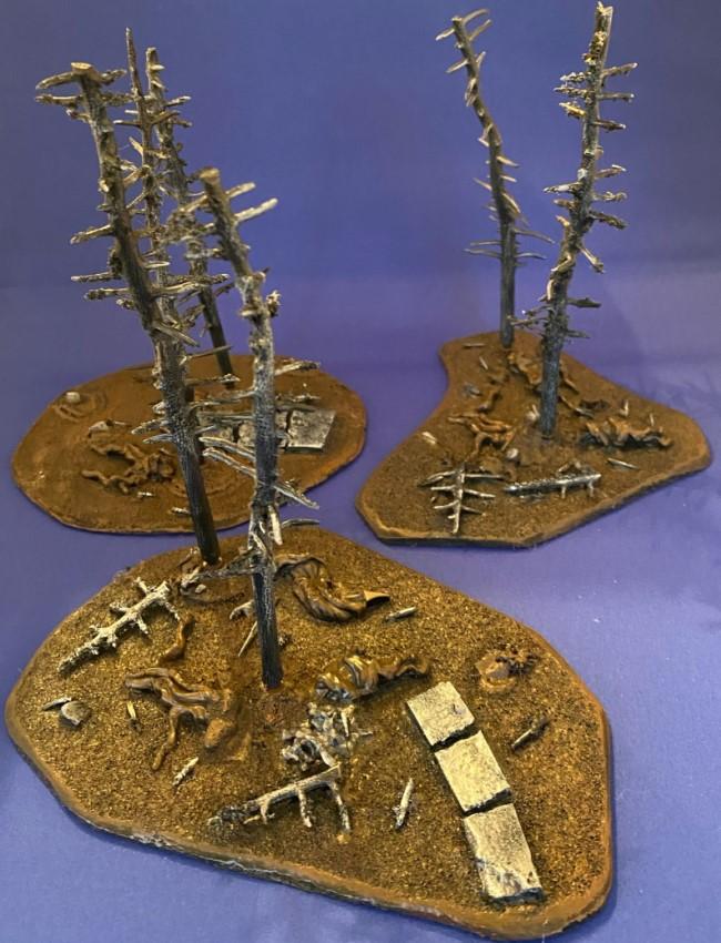 Burnt Out Woods, Painted, Terrain, Warhammer 40,000