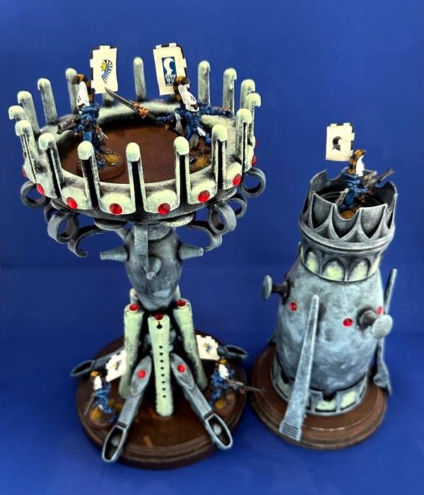 Eldar, Eldar Towers, Painted, Scratch Build, Terrain, Warhammer 40,000