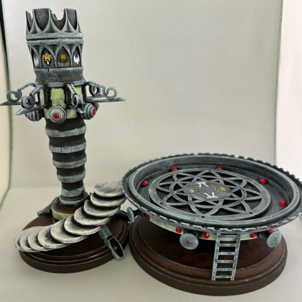 Eldar, Eldar Control Tower And Landing Pad, Painted, Scratch Build, Warhammer 40,000