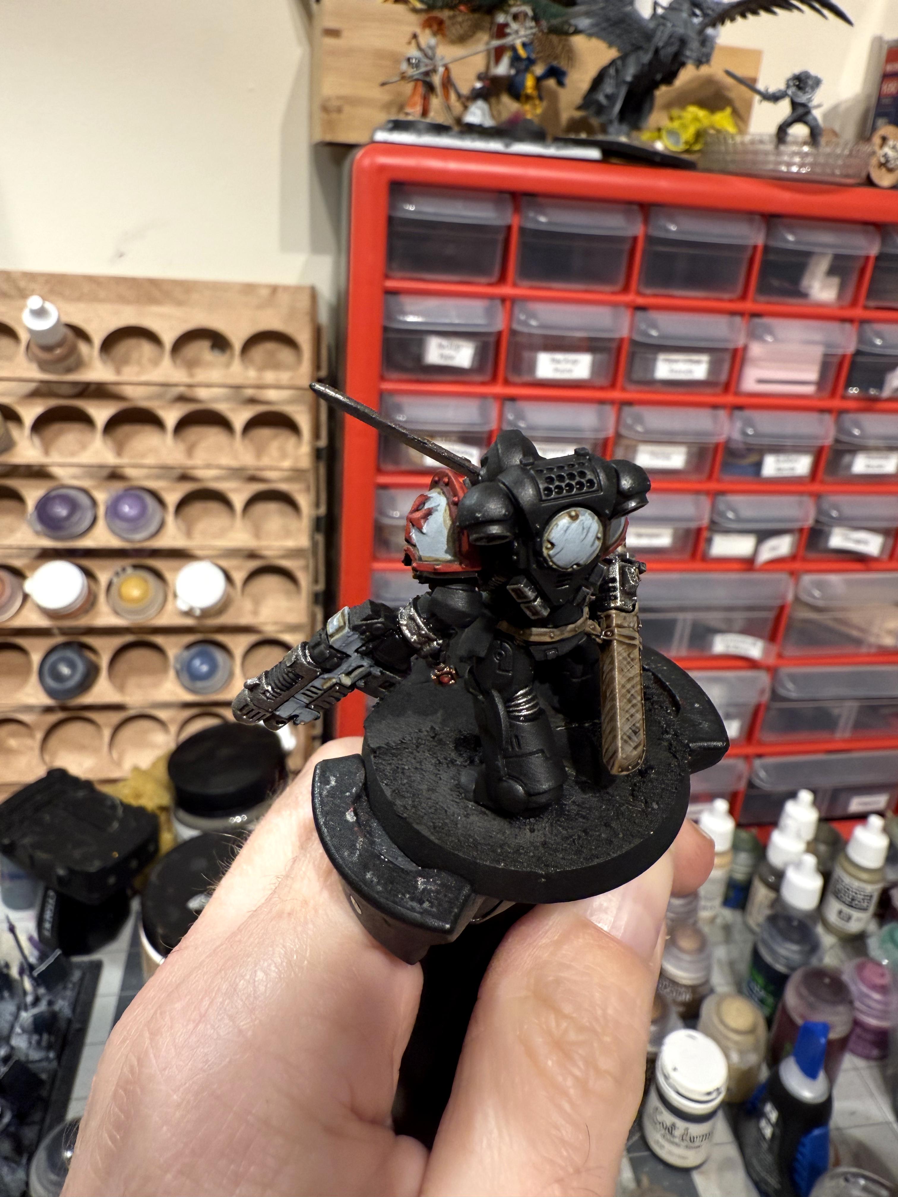 Black Templars, Cloaks, Combi Weapon Lieutenant, Hobby Progress Challenge, Sword Brethren
