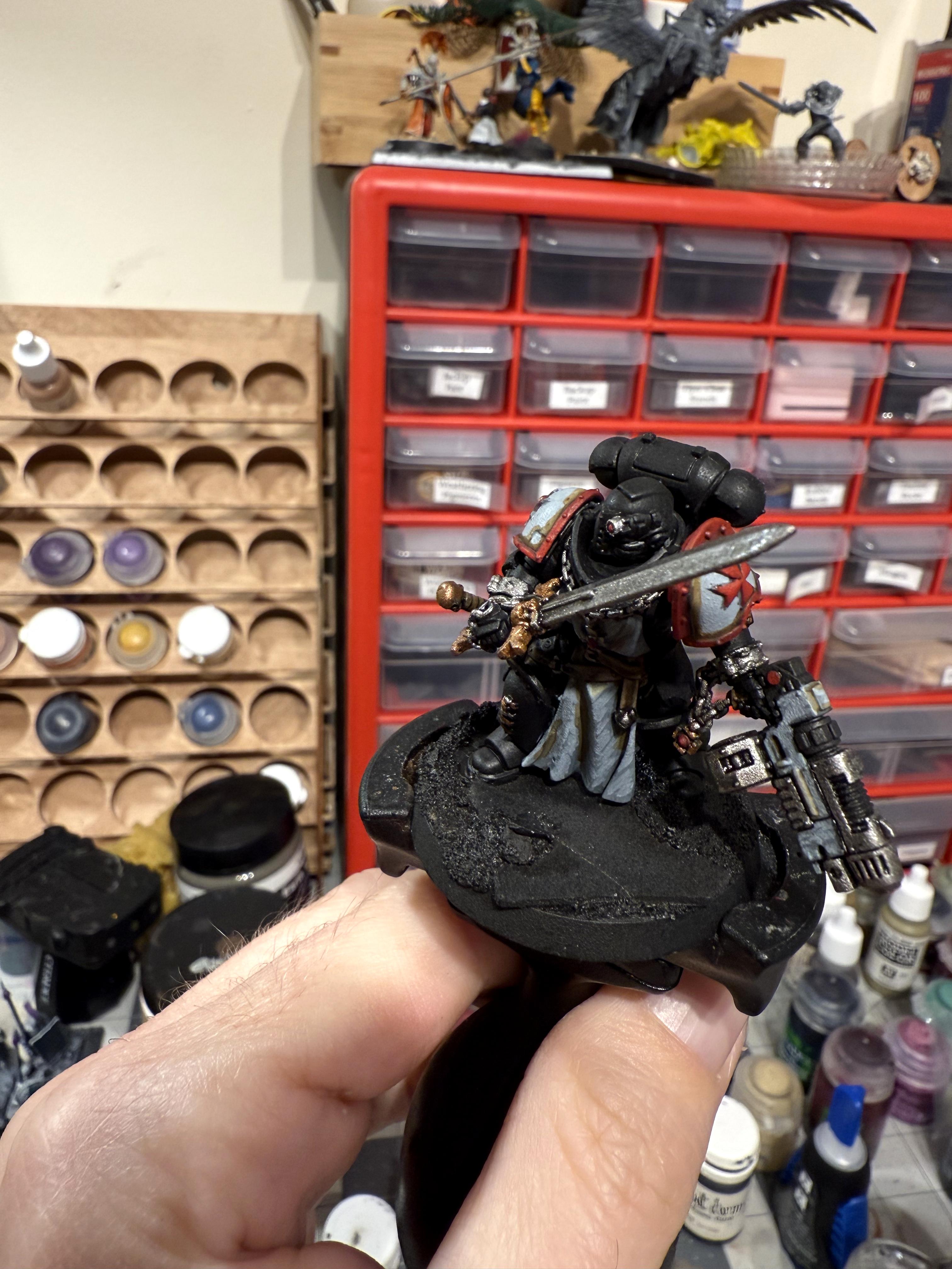 Black Templars, Cloaks, Combi Weapon Lieutenant, Hobby Progress Challenge, Sword Brethren