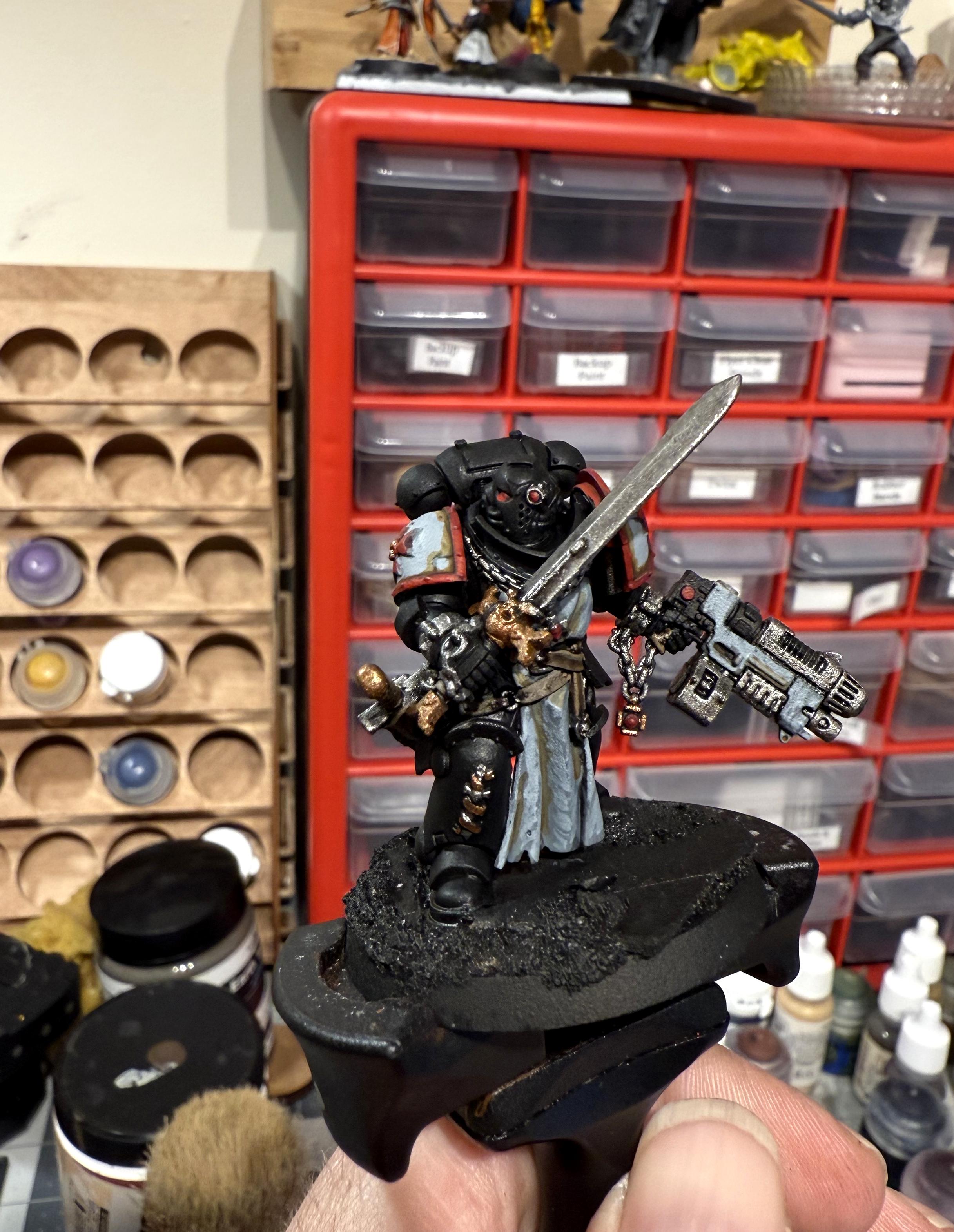 Black Templars, Cloaks, Combi Weapon Lieutenant, Hobby Progress Challenge, Sword Brethren