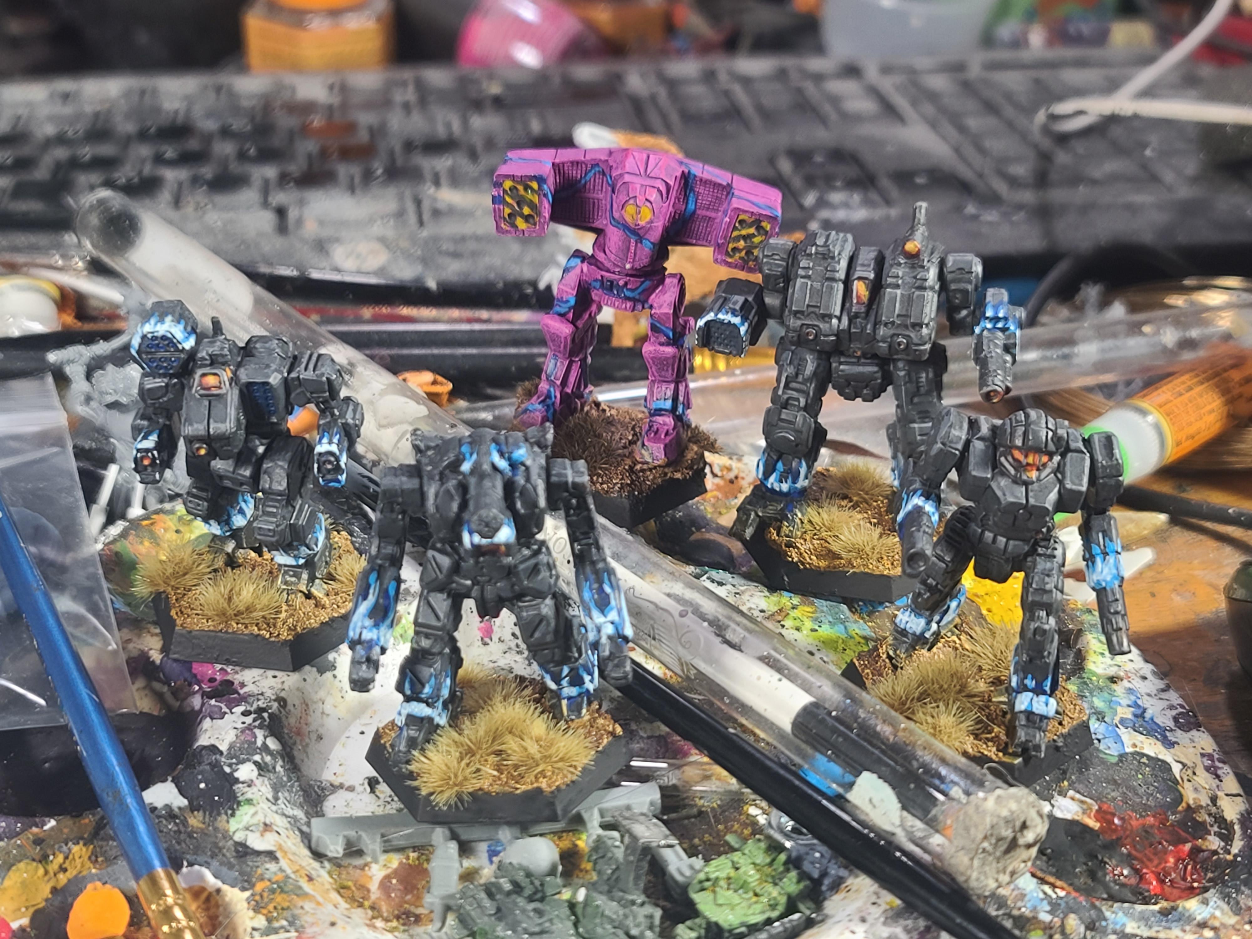 1st Kestrel Grenadier, Battletech, Catalyst Game Labs, Enforcer, Hellspawn, Ironwind Metals, Legionaire, Mech, Naga, Pink Camo, Thanatos