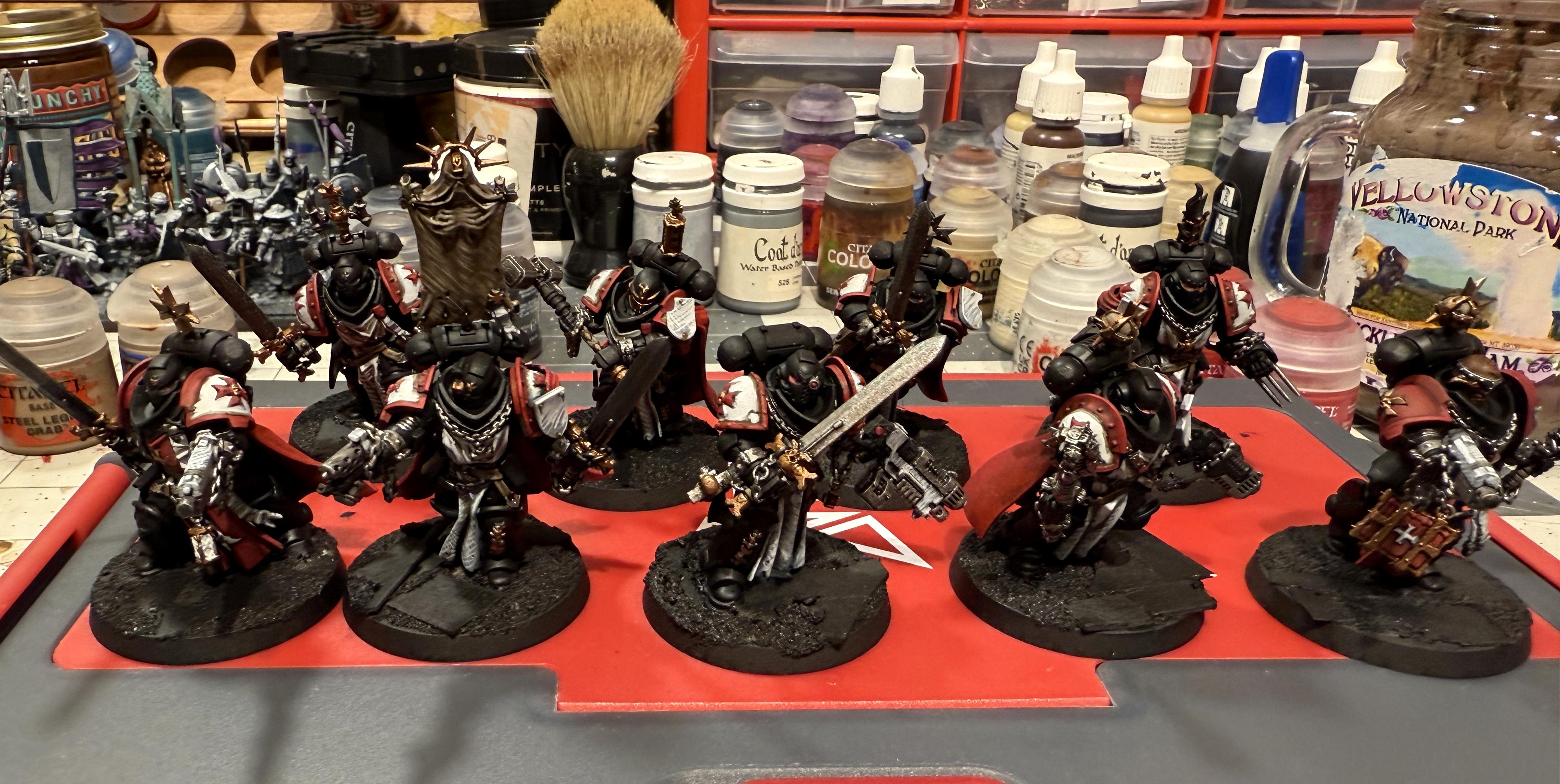 Black Templars, Cloaks, Hobby Progress Challenge, Standard, Sword Brethren