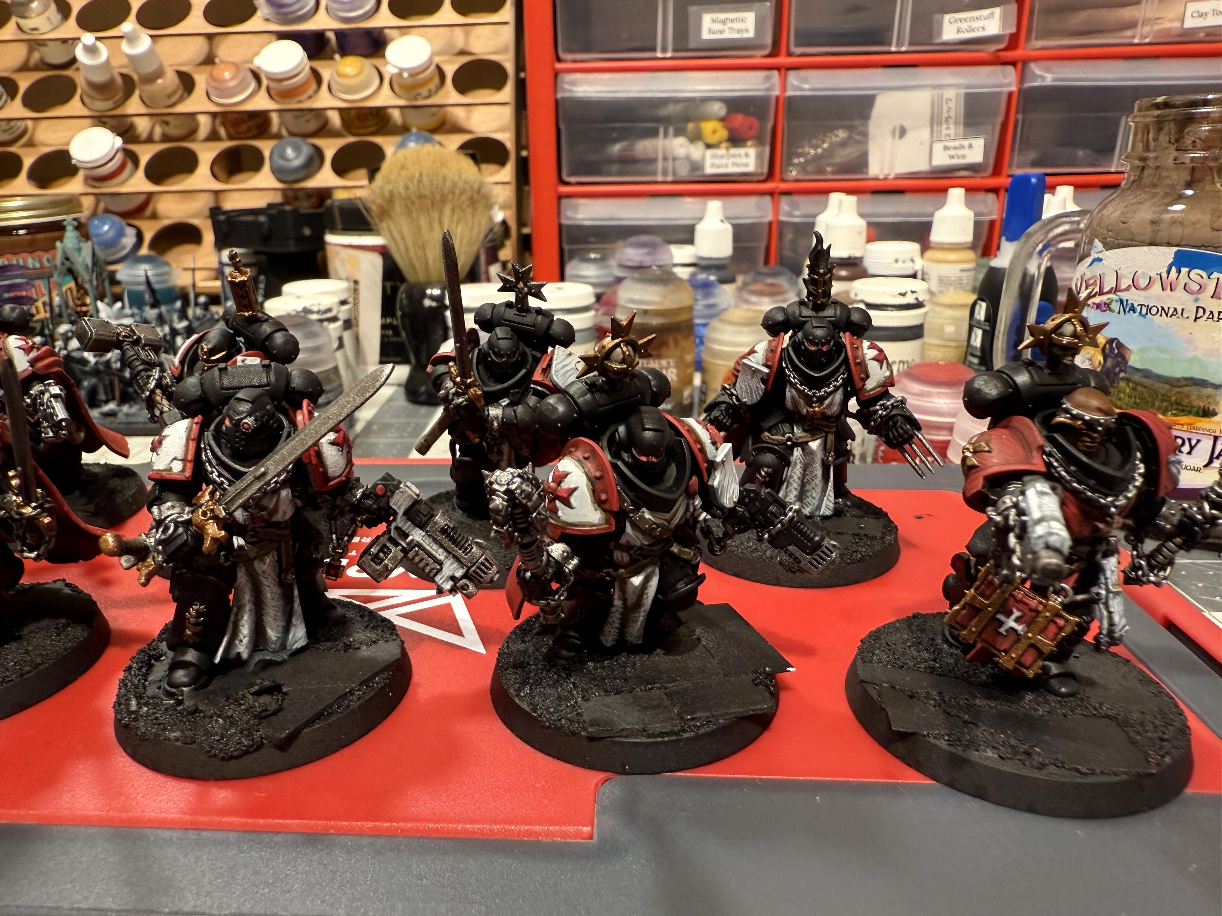 Black Templars, Cloaks, Hobby Progress Challenge, Standard, Sword Brethren