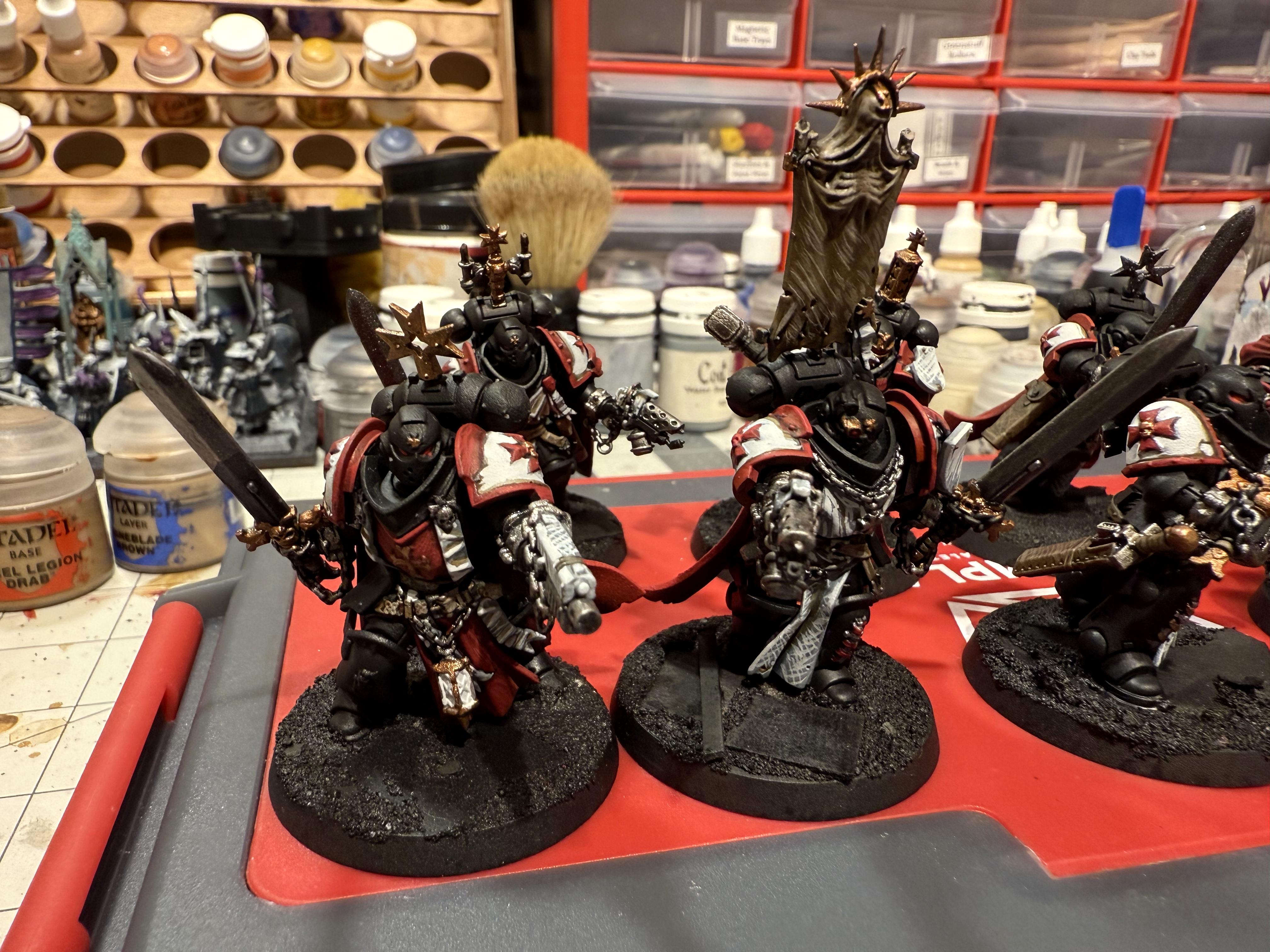 Black Templars, Cloaks, Hobby Progress Challenge, Standard, Sword Brethren