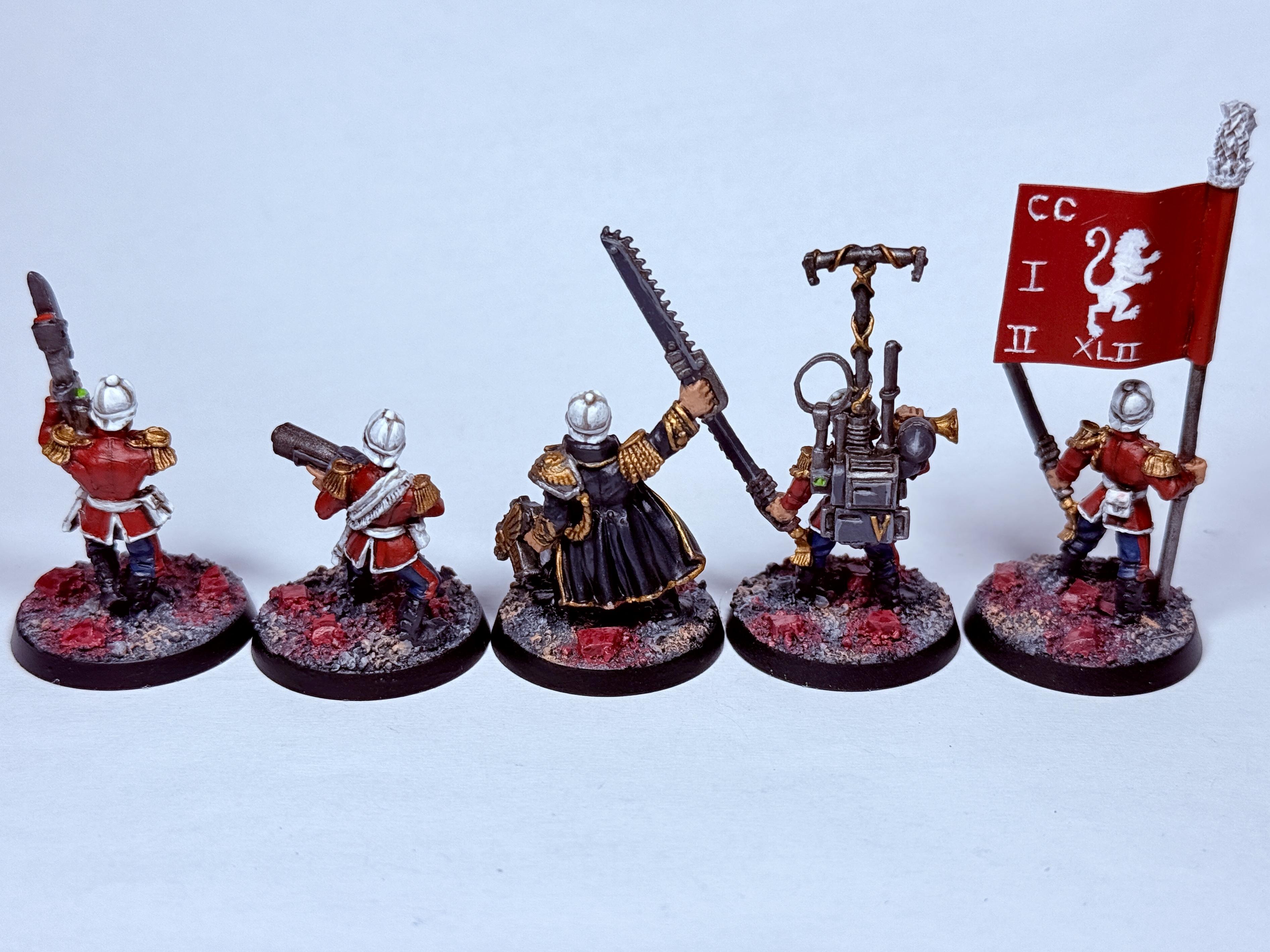 Astra Militarum, Banner, Command, Comms, Imperial Guard, Musician, Praetorian Guard, Squad, Warhammer 40,000, Warhammer Fantasy