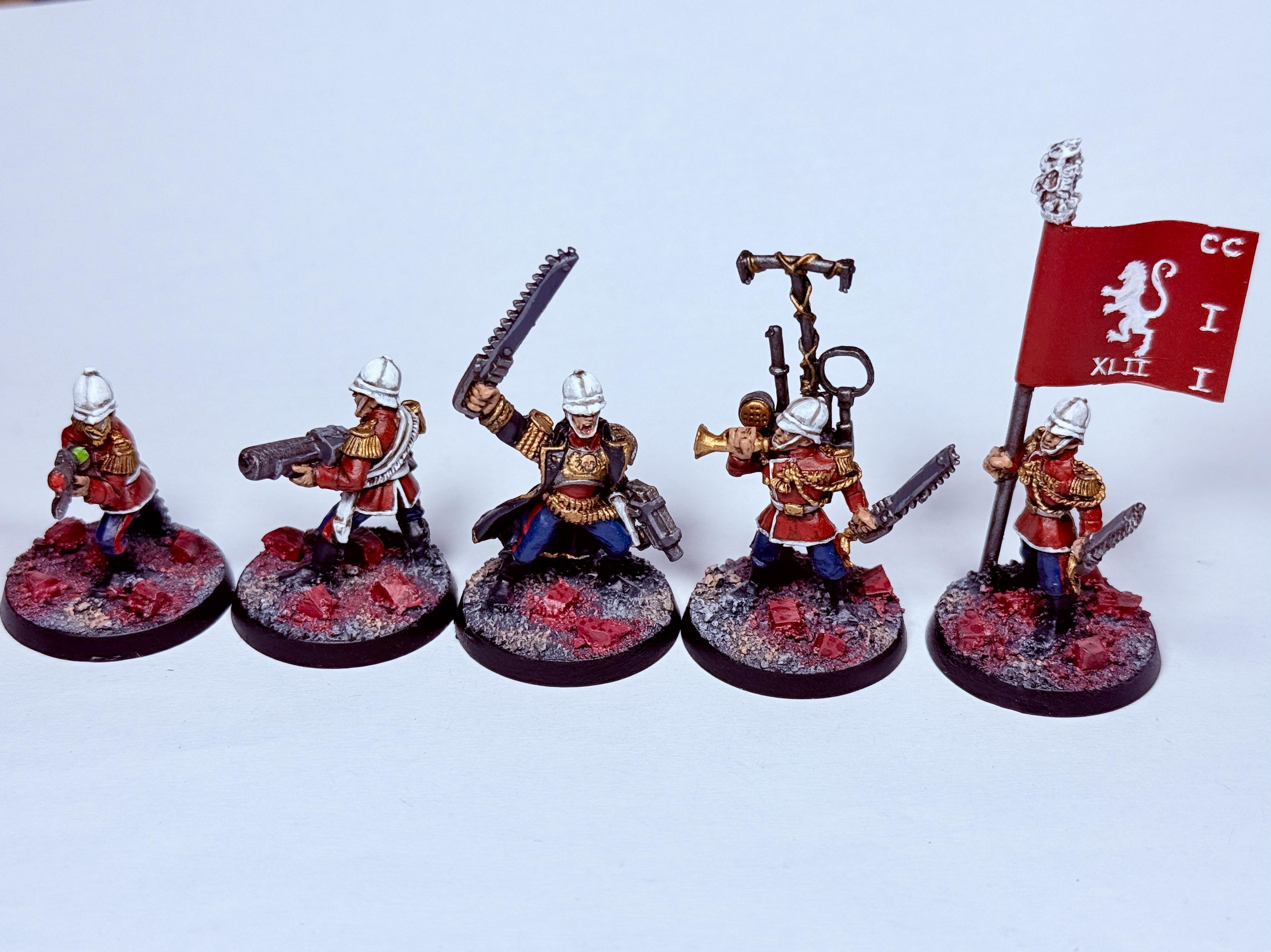 Astra Militarum, Banner, Command, Comms, Imperial Guard, Musician, Praetorian Guard, Squad, Warhammer 40,000, Warhammer Fantasy