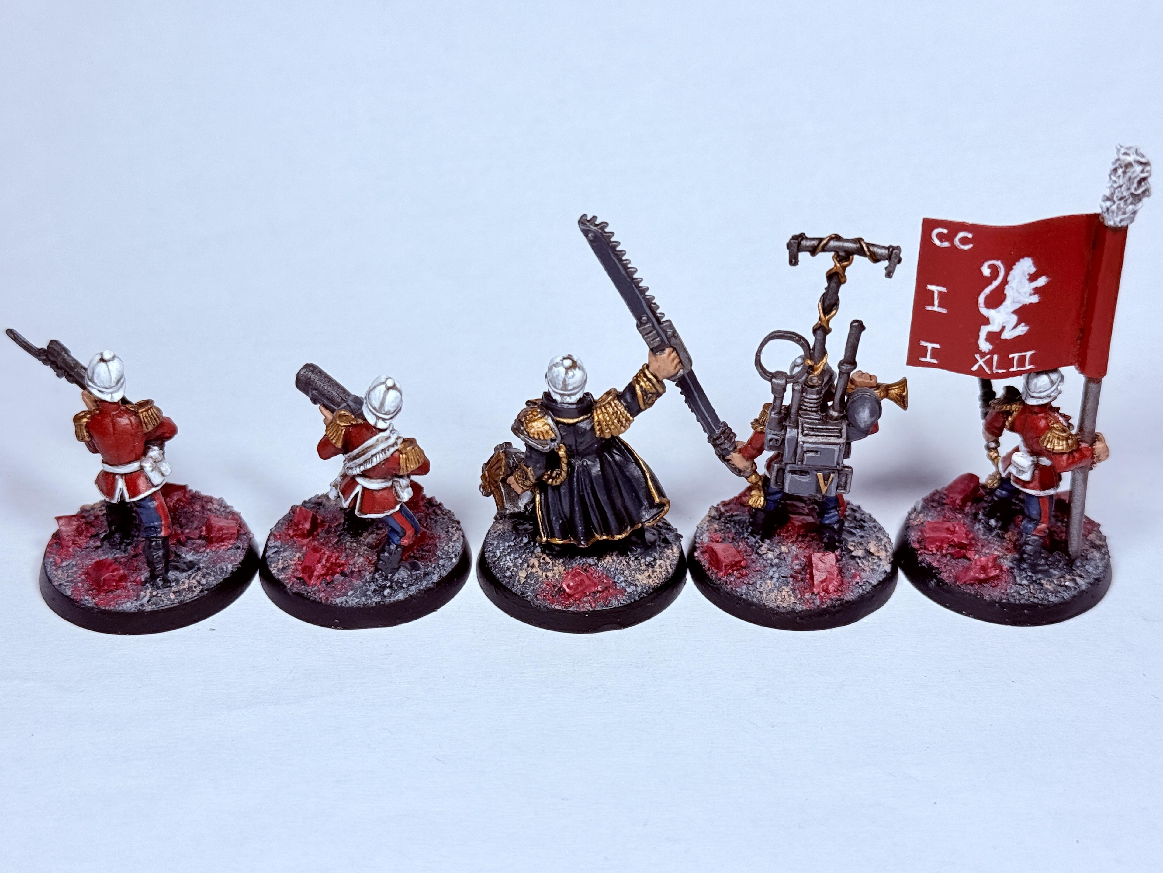 Astra Militarum, Banner, Command, Comms, Imperial Guard, Musician, Praetorian Guard, Squad, Warhammer 40,000, Warhammer Fantasy