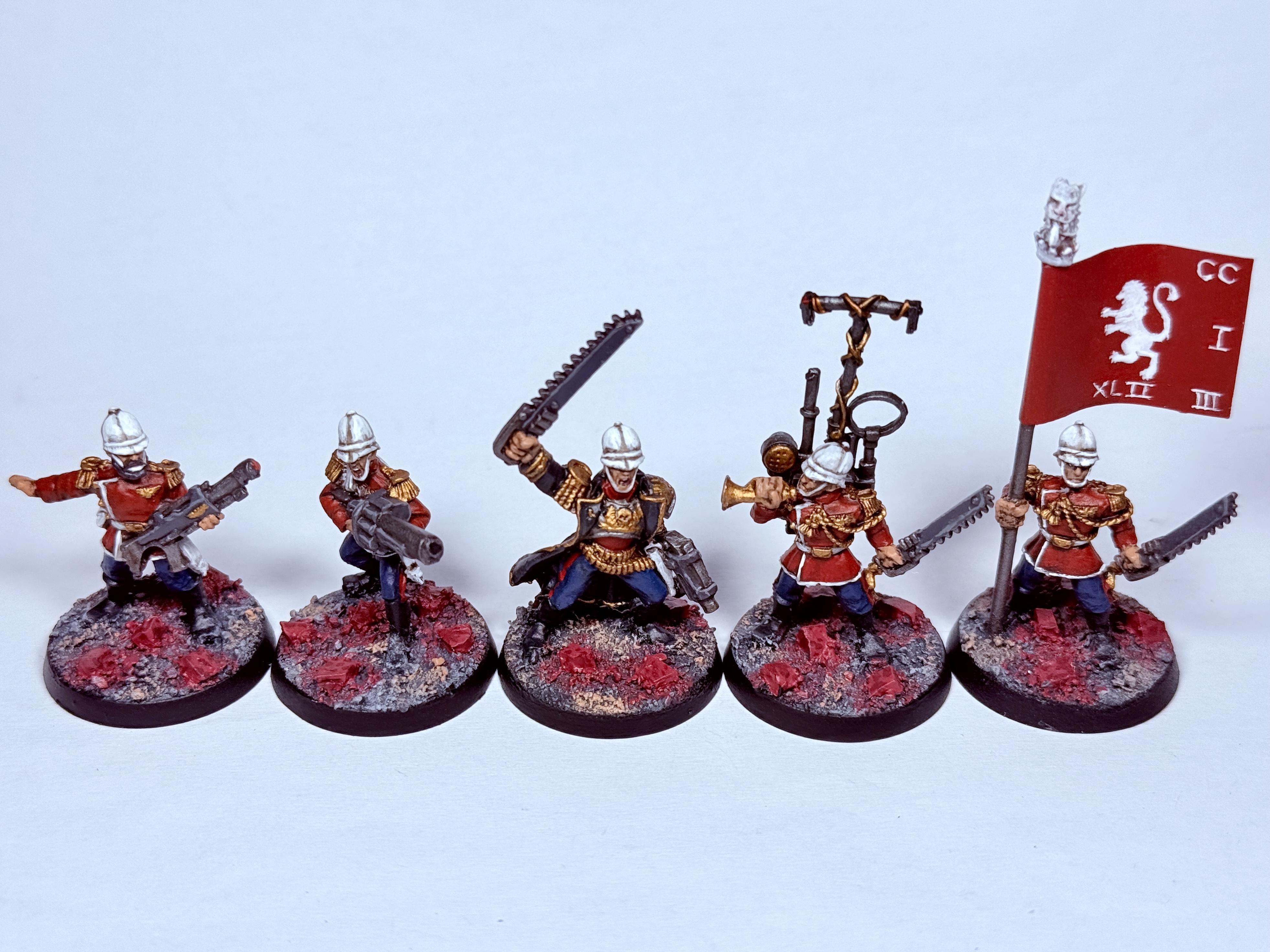 Astra Militarum, Banner, Command, Comms, Imperial Guard, Musician, Praetorian Guard, Squad, Warhammer 40,000, Warhammer Fantasy