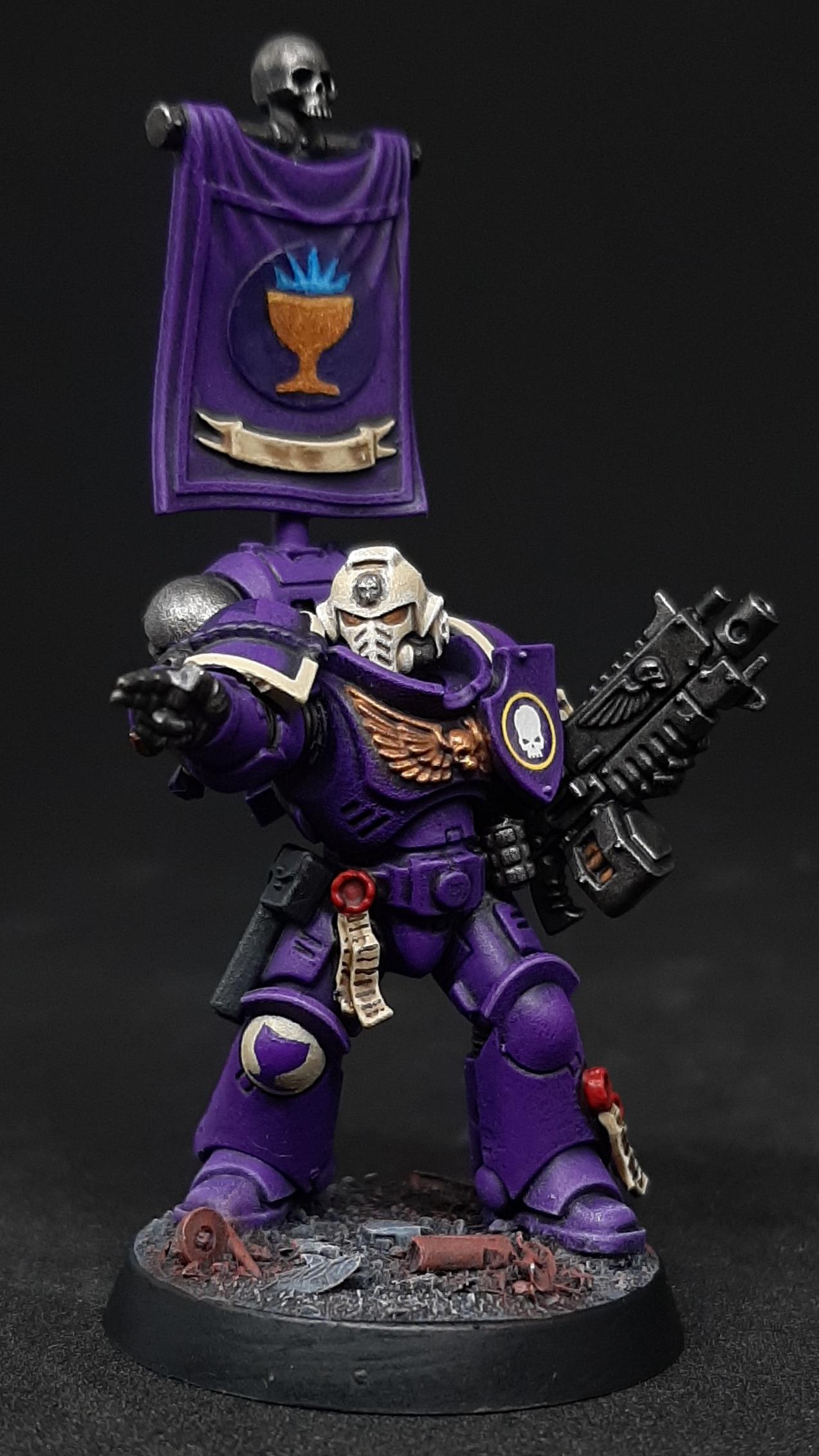 Adeptus, Astartes, Bone, Drinkers, Intercessors, Phraates, Primaris, Purple, Seelentrinker, Sergeant, Soul, Space, Space Marines