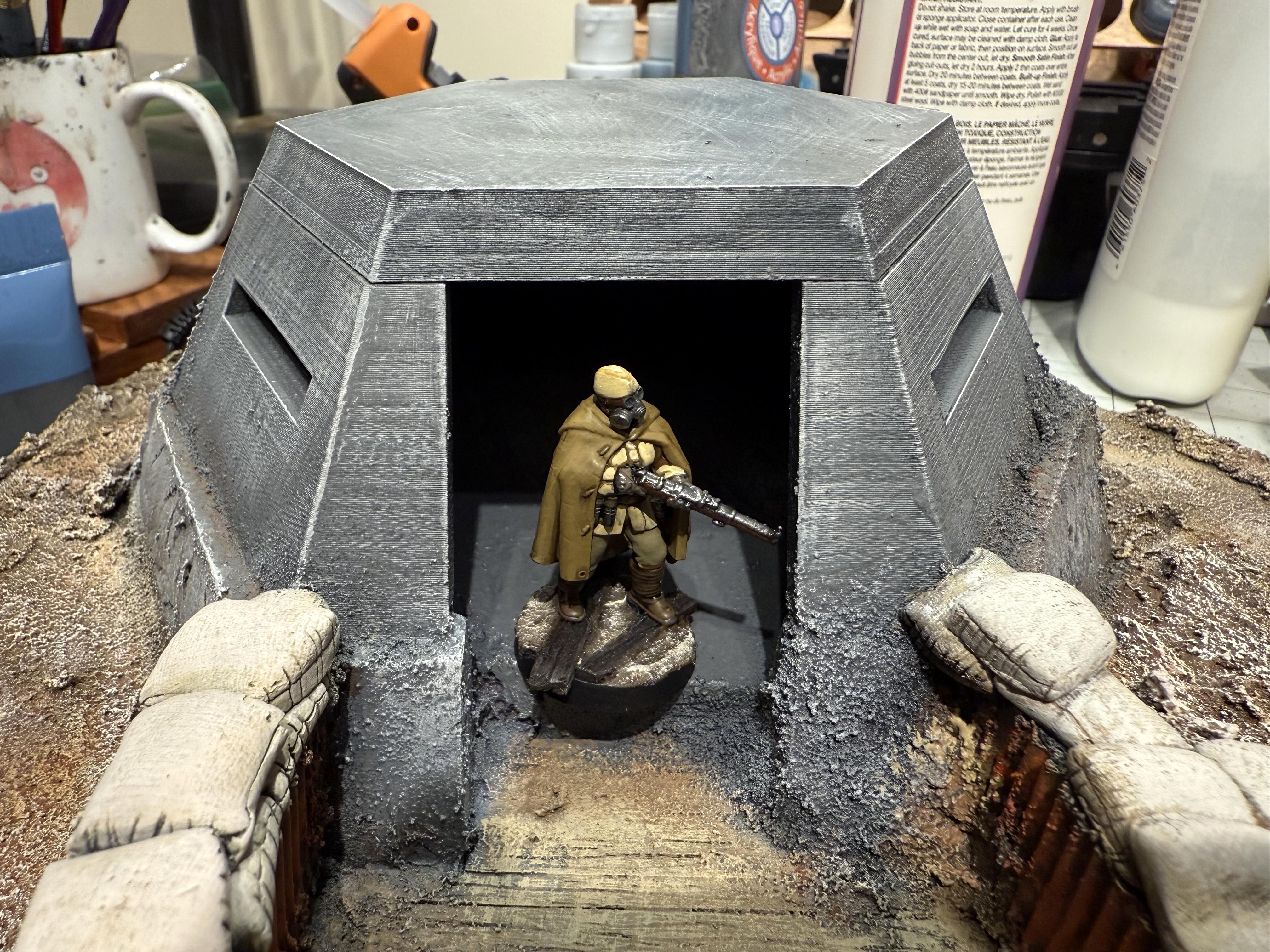 Bunker, Fronteris Terrain, Modular, Scratch Build, Terrain, Trench Crusade, Trench Warfare, Trenches