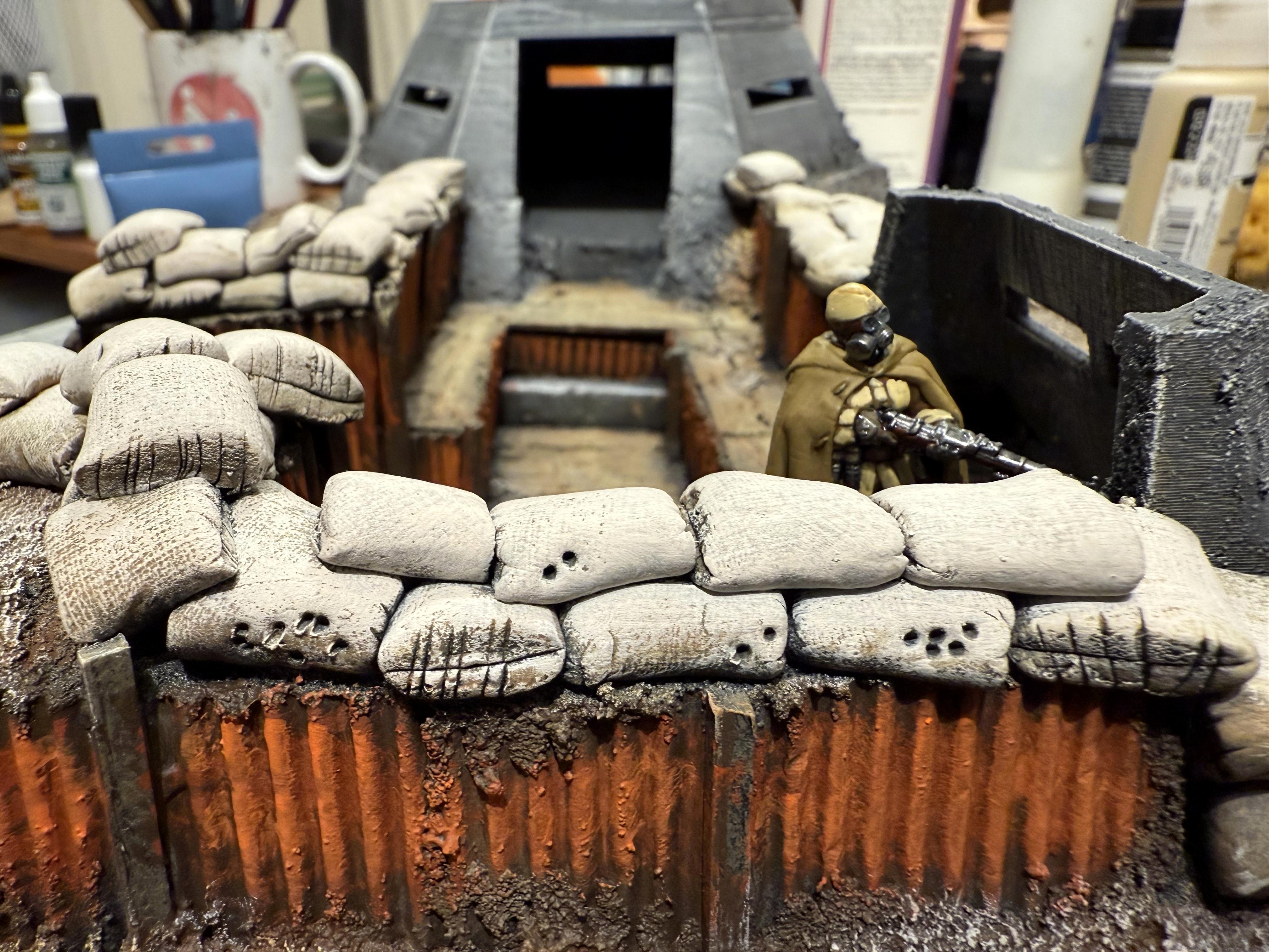 Bunker, Fronteris Terrain, Modular, Scratch Build, Terrain, Trench Crusade, Trench Warfare, Trenches