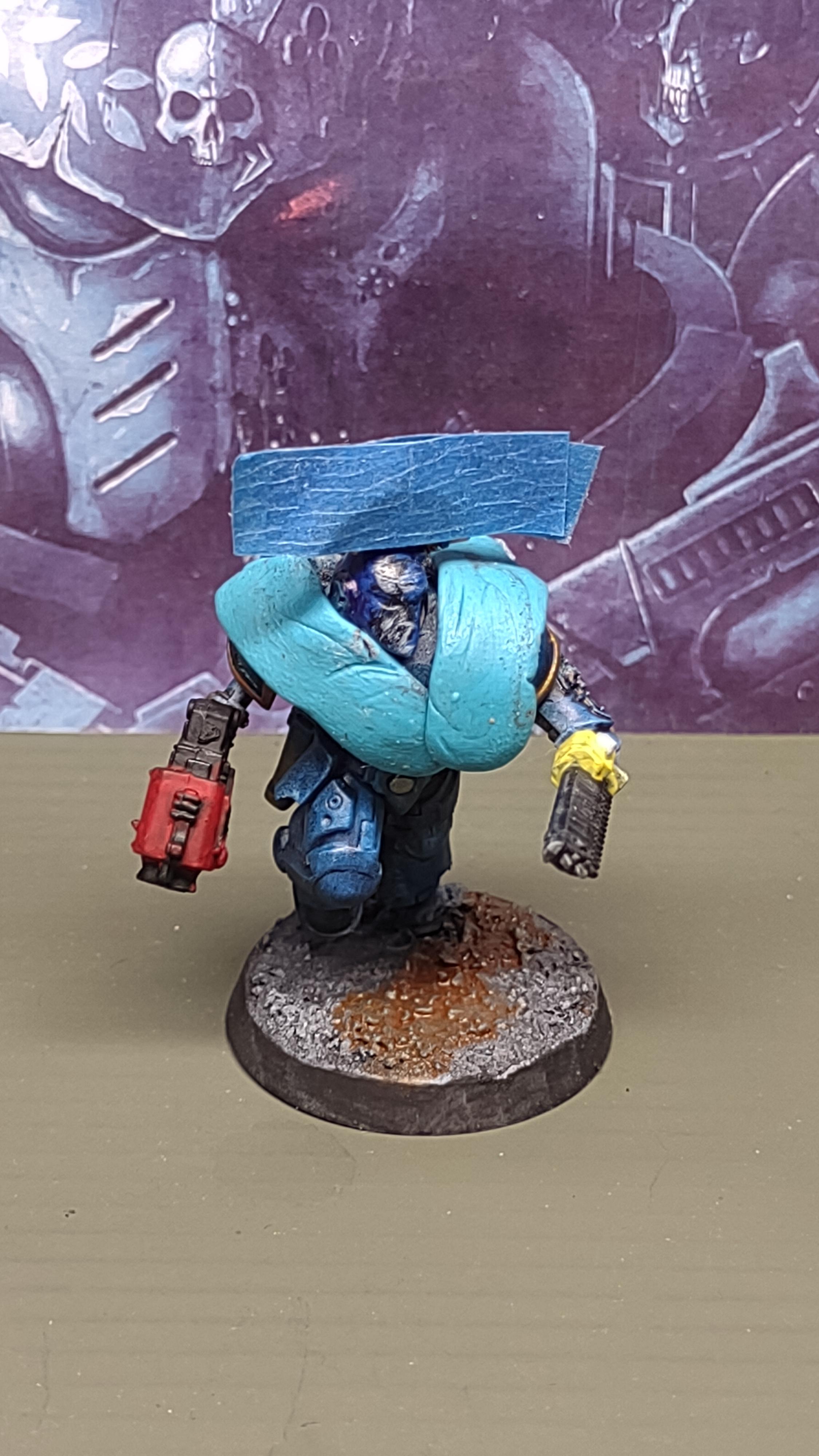 Protecting the rest while I darken the helmet, no white helms for me