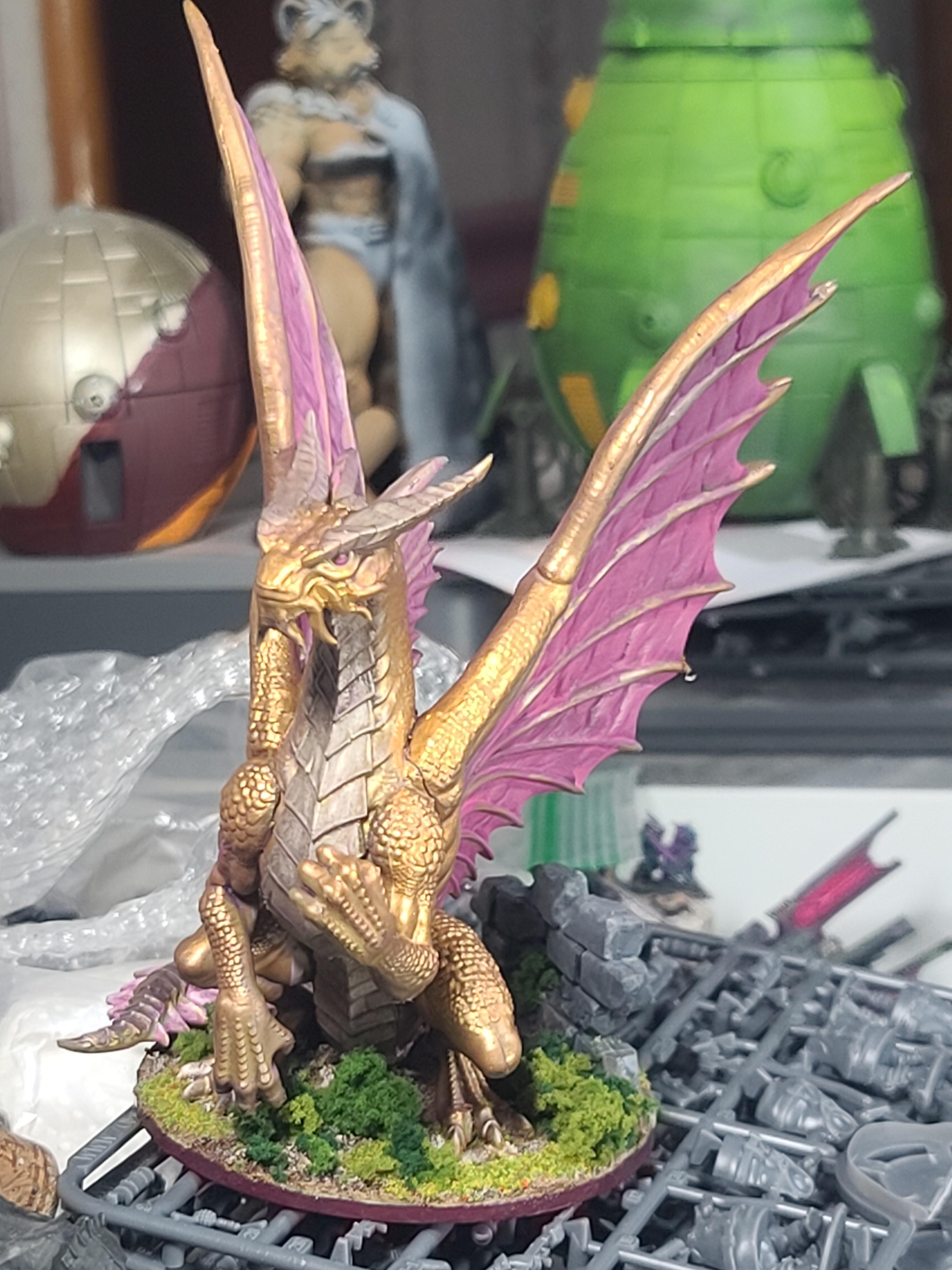 Dragon, Dungeons And Dragons, Gold Dragon, Next Level Miniatures