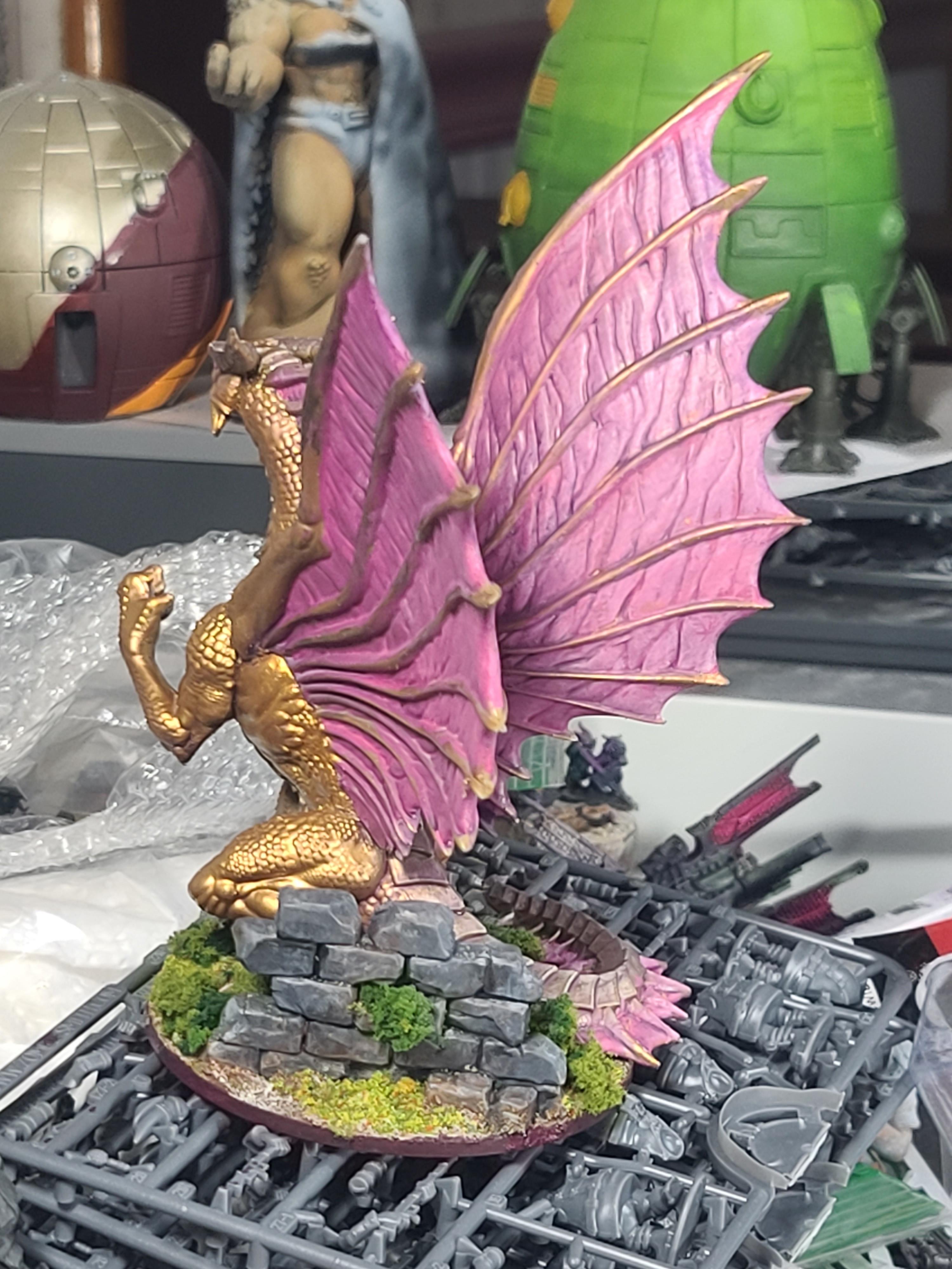 Dragon, Dungeons And Dragons, Gold Dragon, Next Level Miniatures