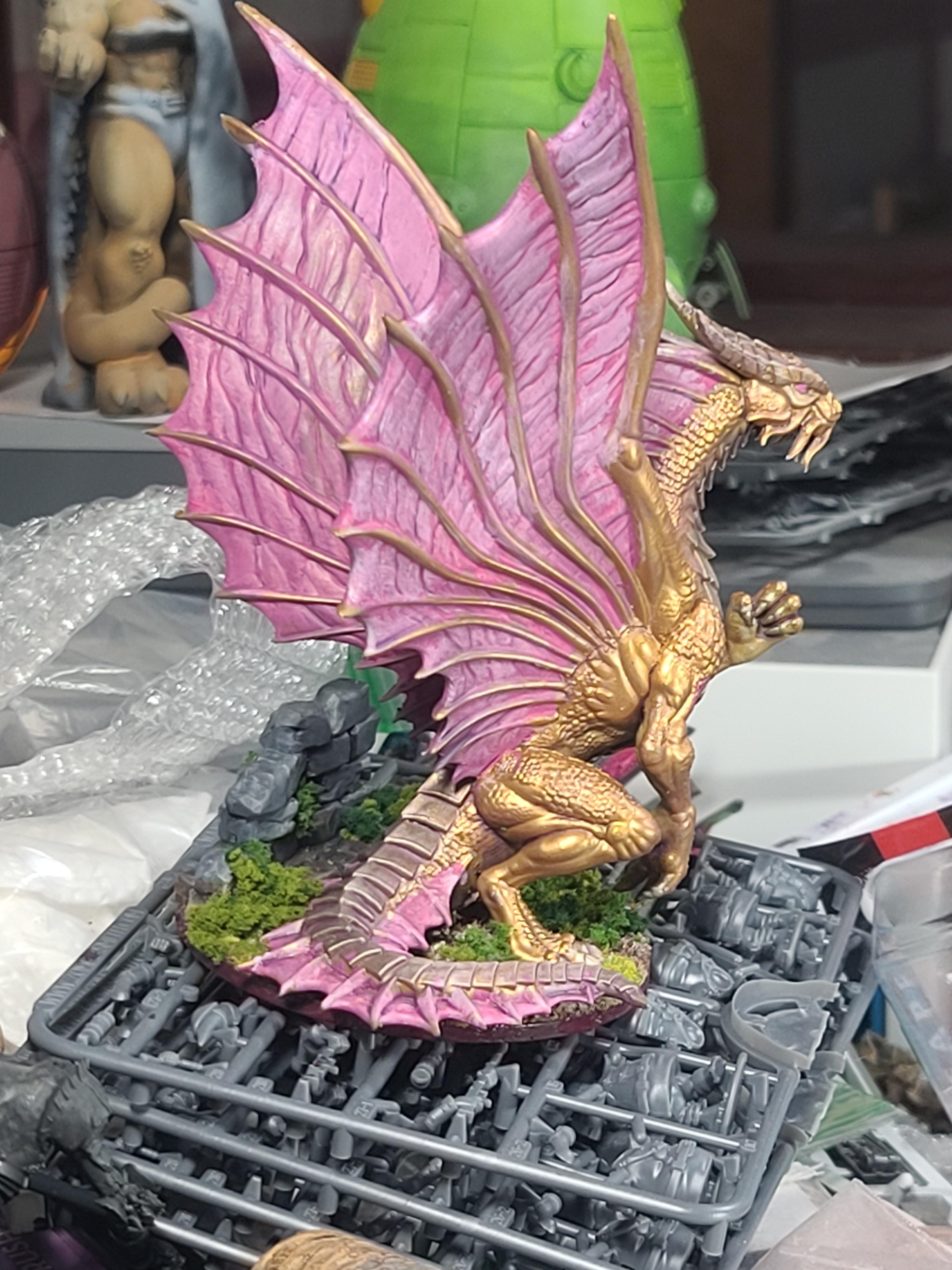 Dragon, Dungeons And Dragons, Gold Dragon, Next Level Miniatures
