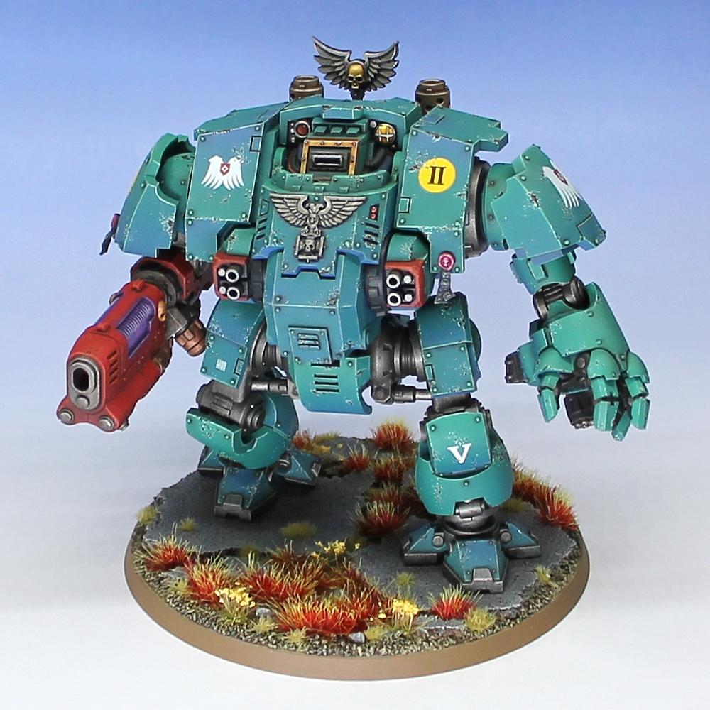 Angel Guard, Dreadnought, Space Marines, Warhammer 40,000, Weathered