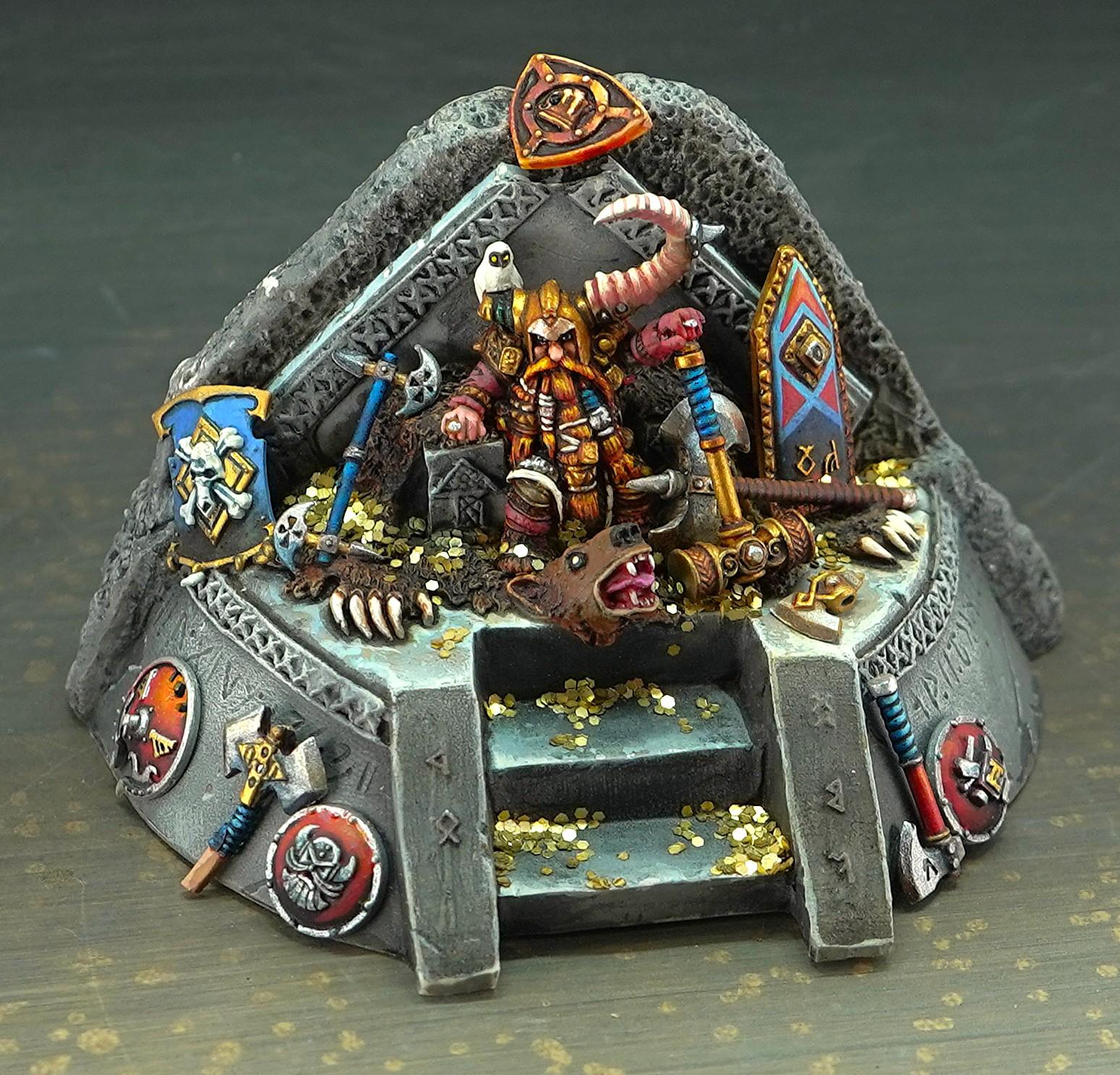 Dwarf King On Throne, Dwarves, King, Reaper, Reaper Bones, Throne
