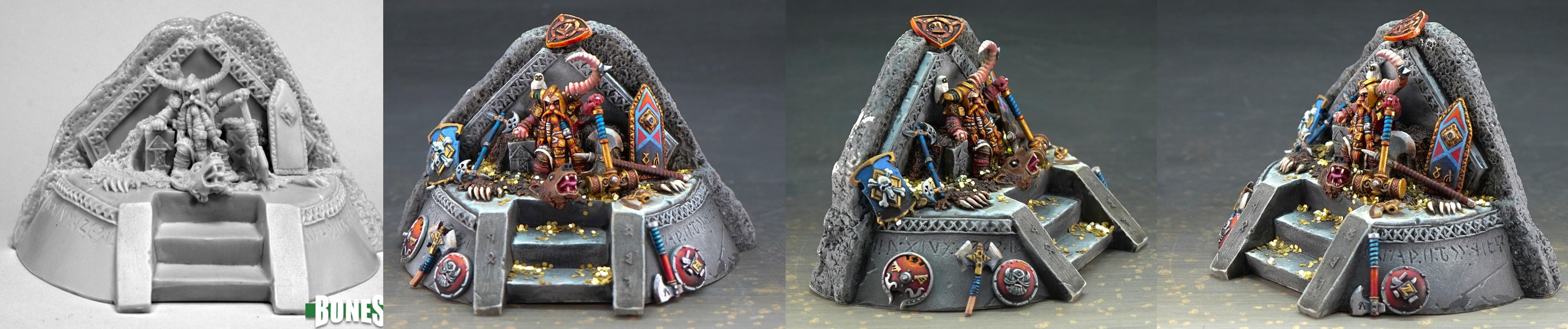 Dwarf King On Throne, Dwarves, Reaper Bones