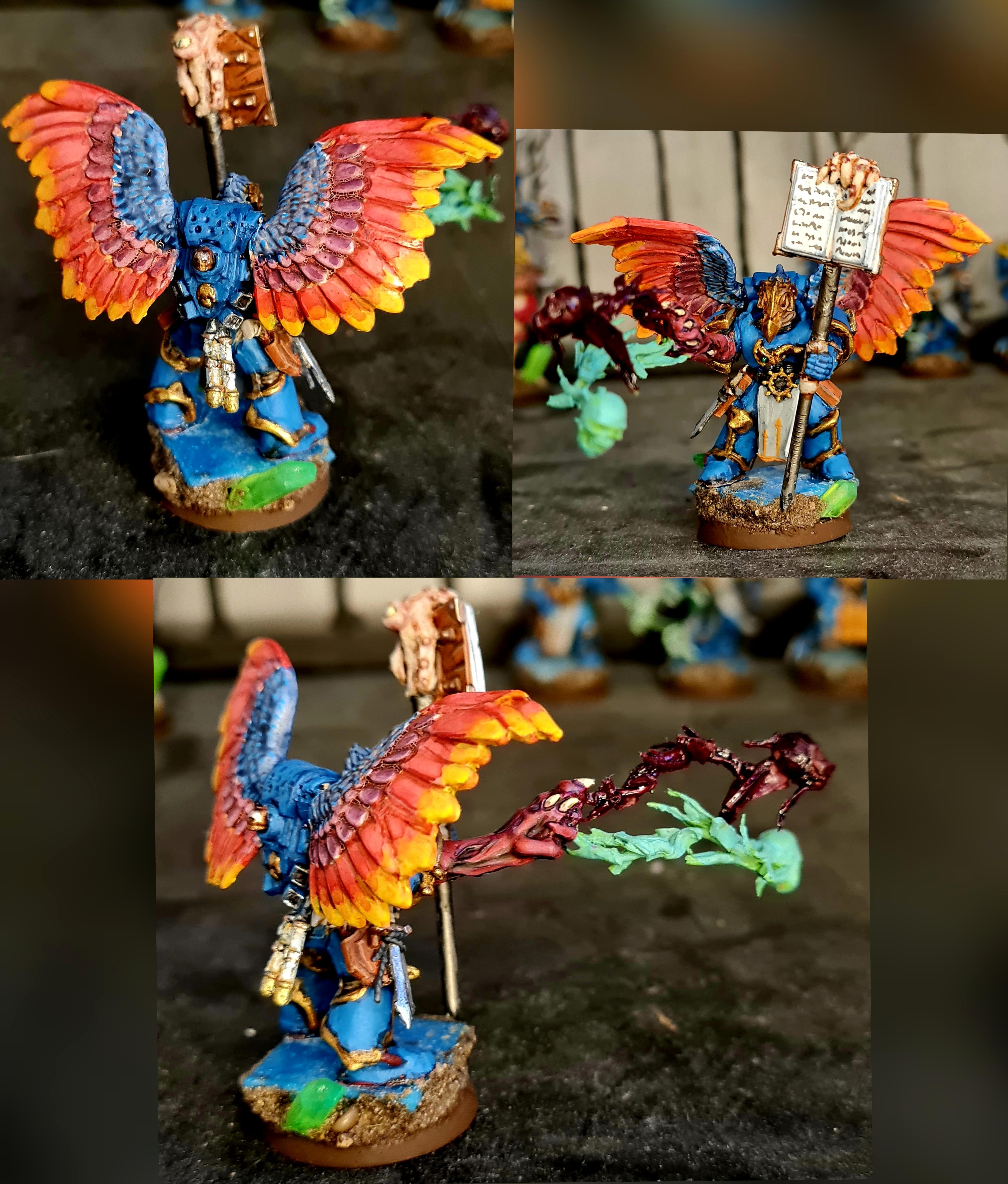 All Is Dust, Casting, Chaos, Chaos Space Marines, Collage, Conversion, Exalted Sorcerer, Familiar, Heresy, Heretic Astartes, Infantry, Kitbash, Magic, Mutation, Squad, Staff, Thousand Sons, Traitor Legions, Tzeentch, Warhammer 40,000, Winged