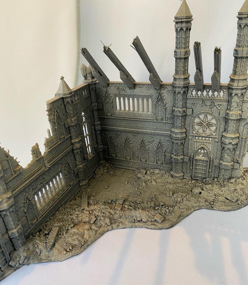 Cathedral, Rampart, Ruined Cathedral, Ruins, Scatch Built Roof Part, Temple, Terrain