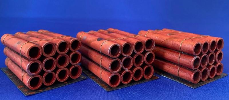 Painted, Pipes, Pipes Scatter Terrain, Scratch Build, Terrain, Warhammer 40,000