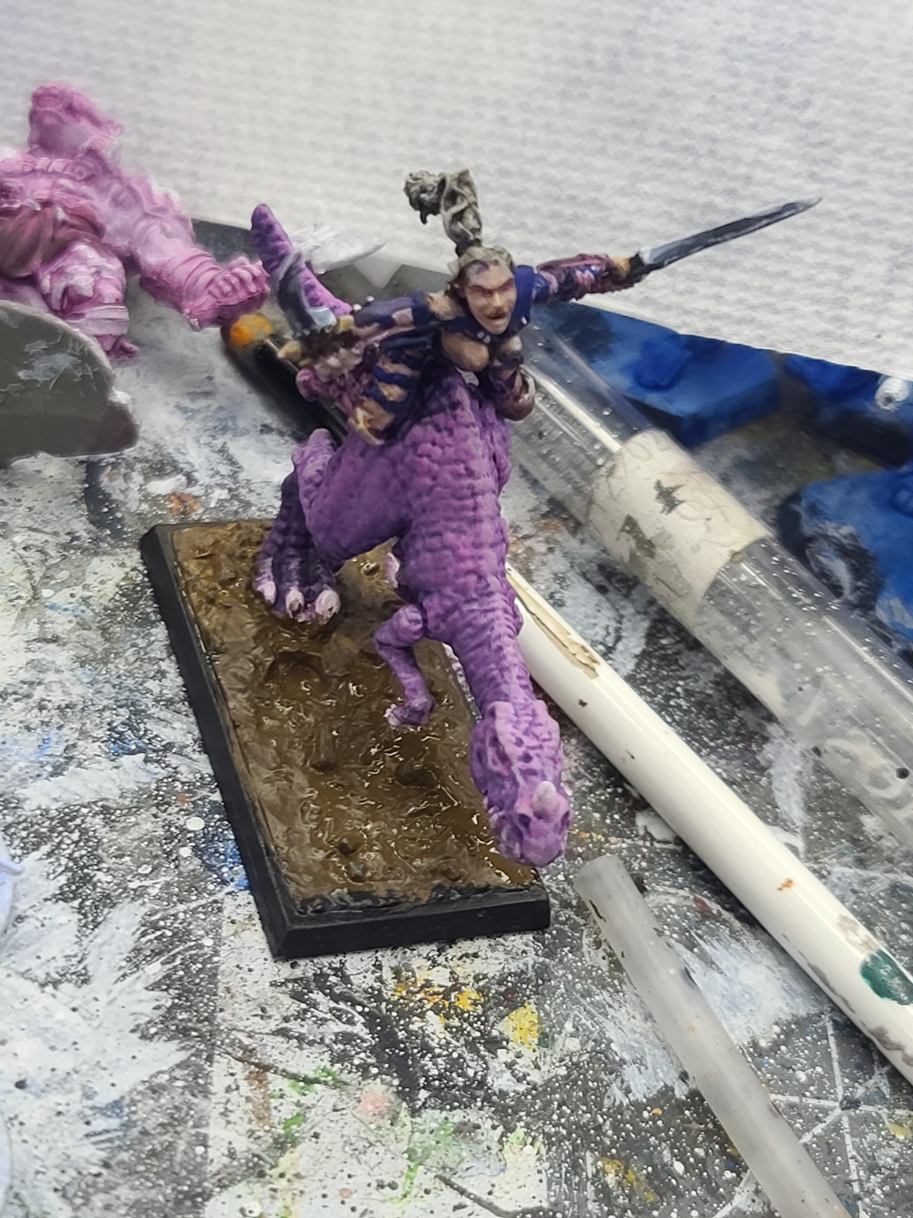 Cavalry, Dark Elf On Lizard, Dark Elves, Dungeons And Dragons, Not A Cold One, Reaper Miniatures