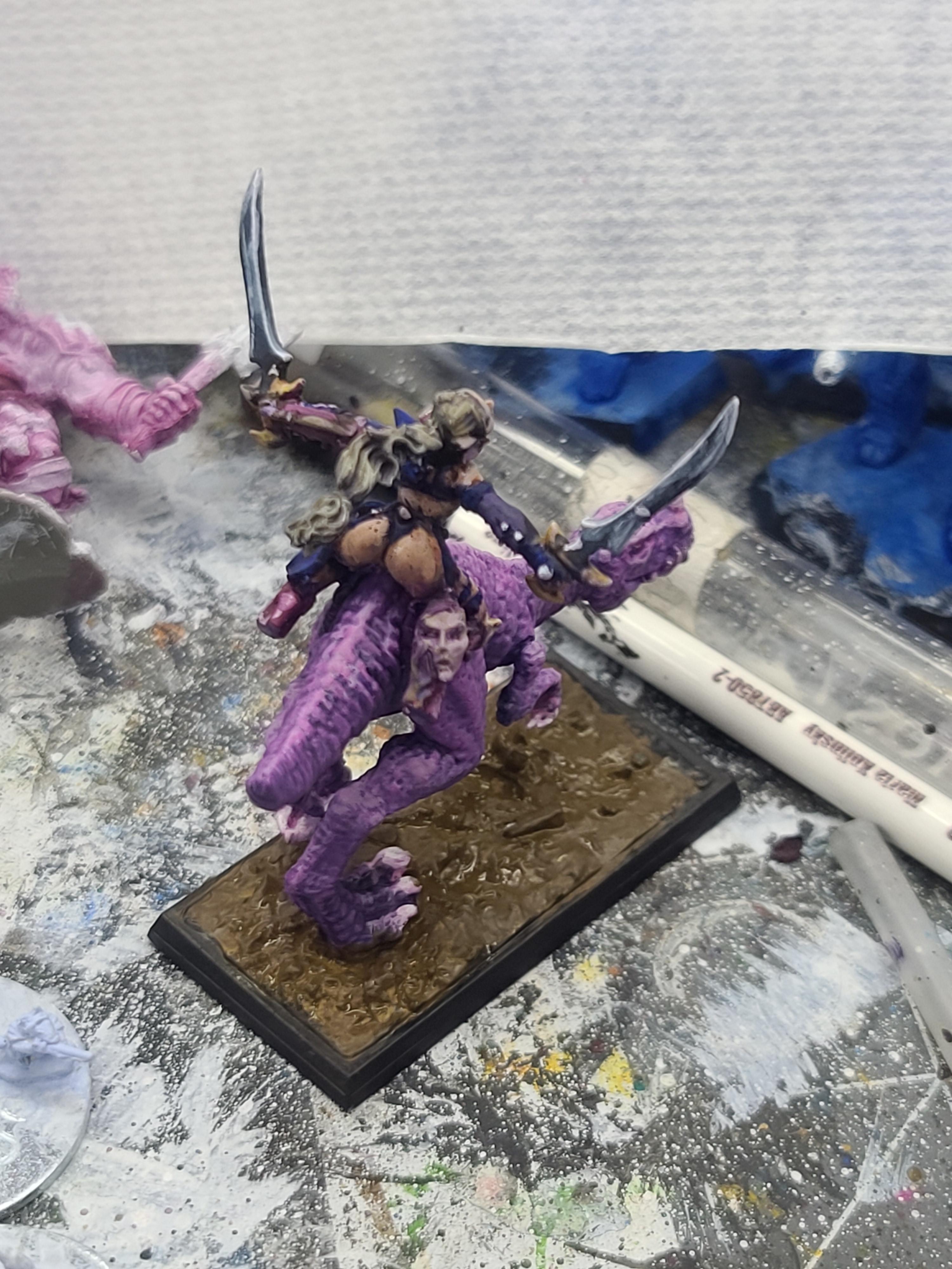 Cavalry, Dark Elf On Lizard, Dark Elves, Dungeons And Dragons, Not A Cold One, Reaper Miniatures