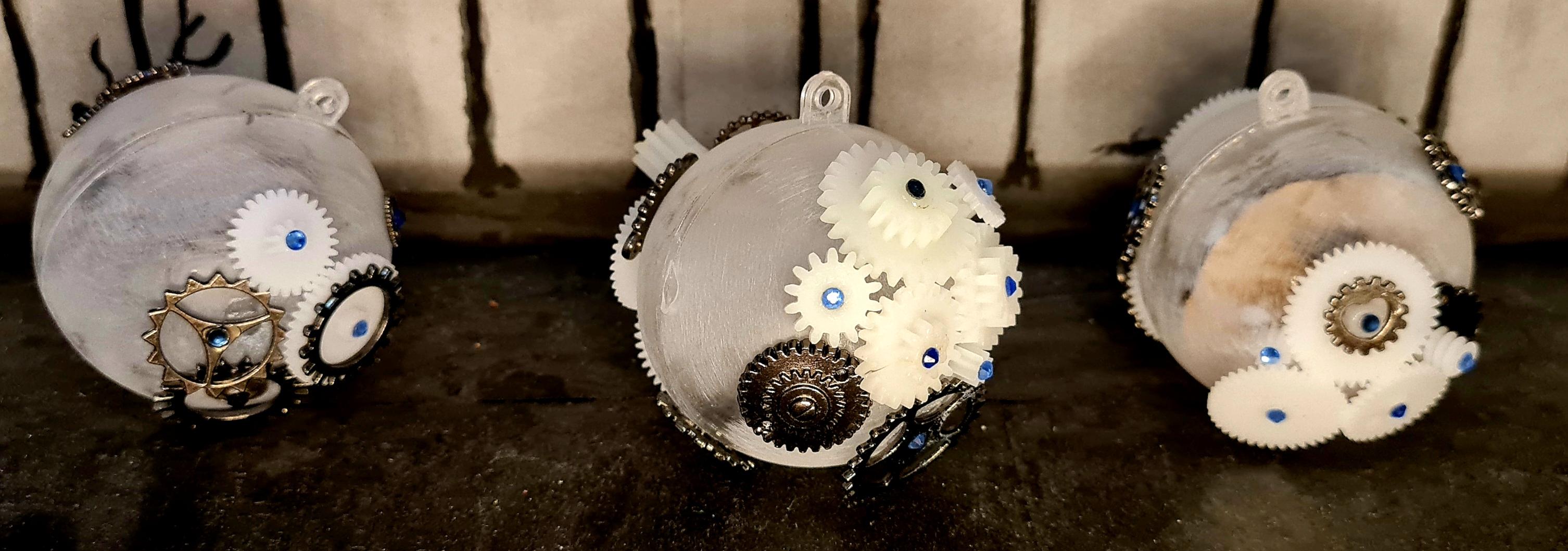 Christmas Decoration, Christmas Ornaments, Clockwork, Do-it-yourself, Gears, Gift, New Year, Scratch Build, Work In Progress